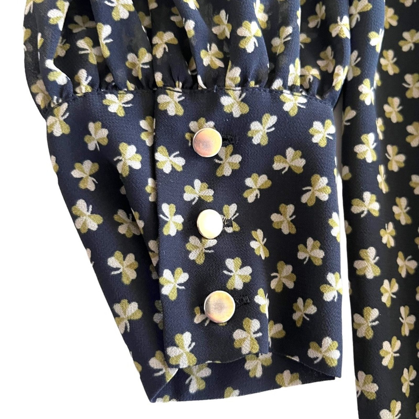 Orla Kiely Orla Kiely rare chiffon clover shamrock ditsy print dress Size M / US 6-8 / IT 42-44 - 14 Thumbnail