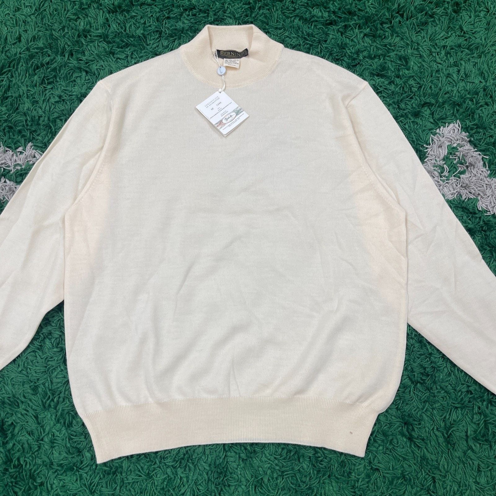 Giani Bernini New W Tags Bernini 100% Wool Mock Neck Knit Sweater Size XL Size XL / US 12-14 / IT 48-50 - 2 Thumbnail