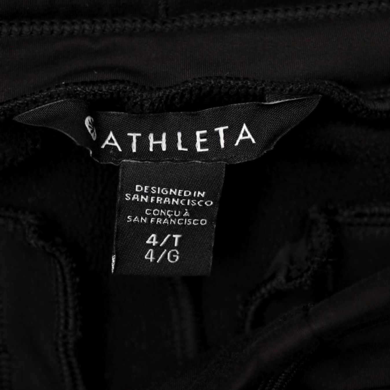 Athleta Athleta Womens 4 Black Solstice Quilted Joggers Drawstring Pants Activewear/Outdoor Athleisure Tapered Inseam 30in Pockets Size 27" / US 4 / IT 40 - 7 Thumbnail
