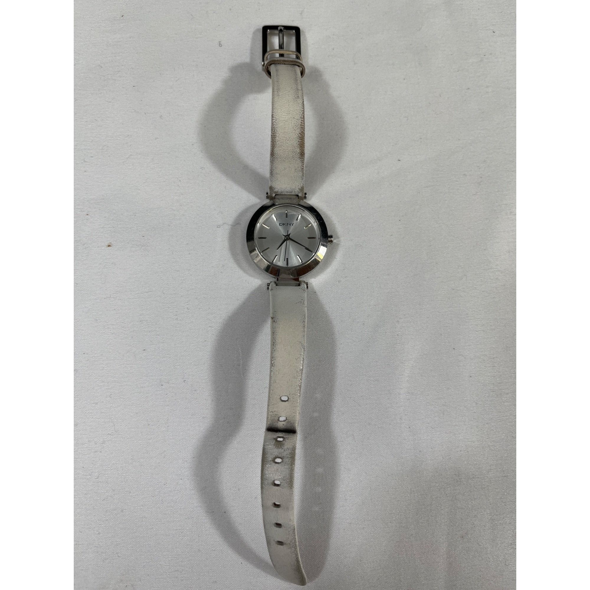 DKNY DKNY NY 2403 Women's White Watch With Genuine Leather Band S Size ONE SIZE - 1 Thumbnail