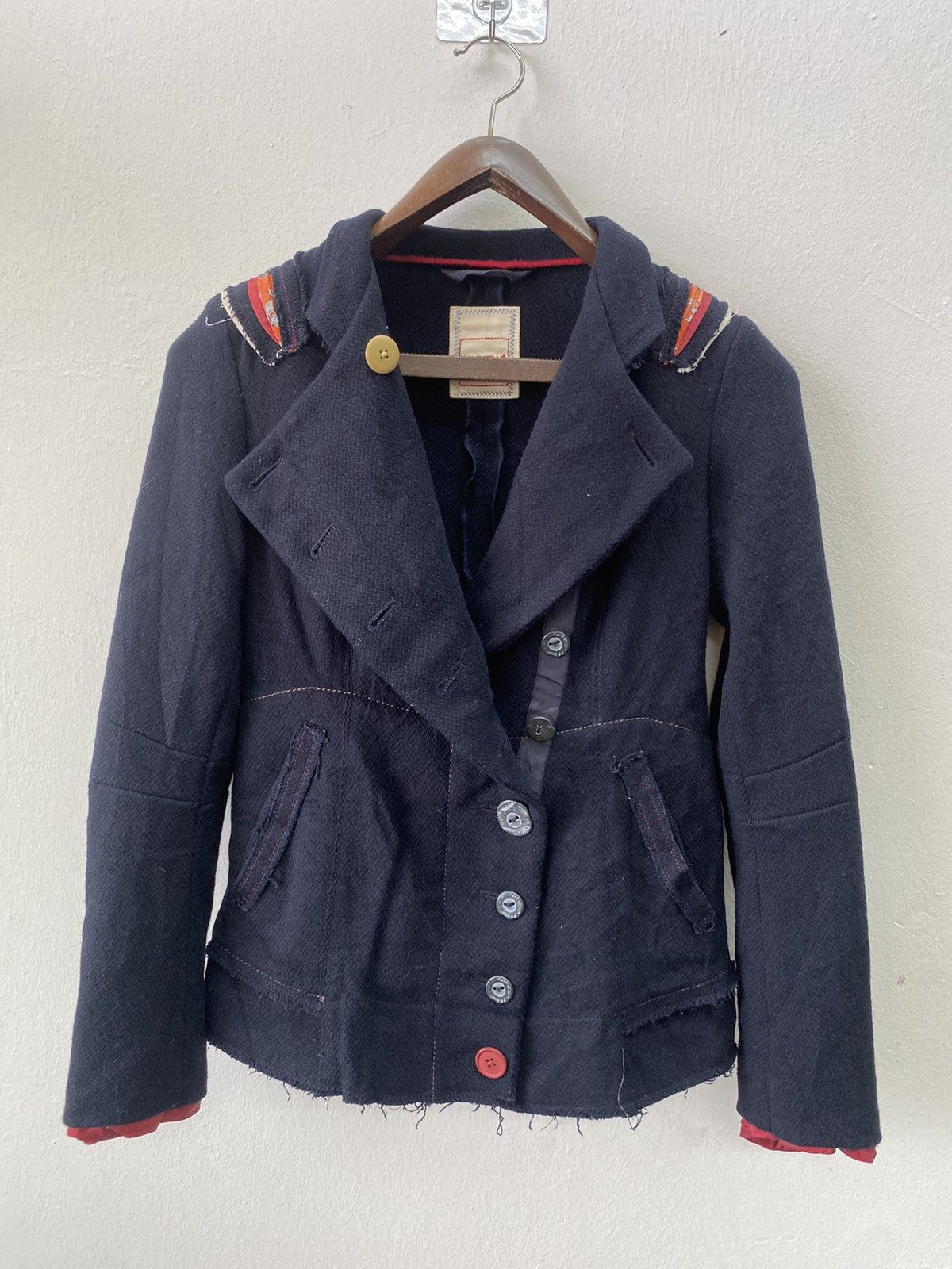 Marithe + Francois Girbaud Dark blue Marithé & François Girbaud wool jacket Size M / US 6-8 / IT 42-44 - 3 Thumbnail