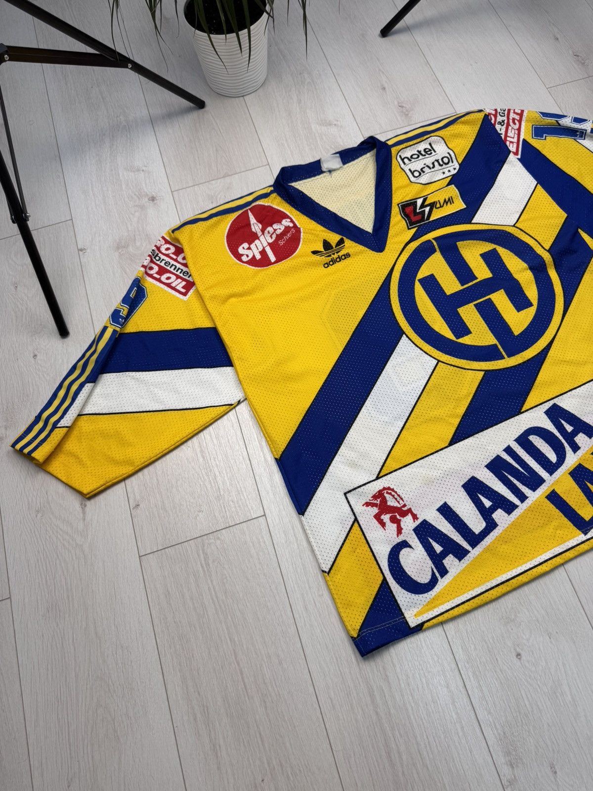 Adidas Vintage Rare Adidas HC DAVOS #19 SIGG 90s Hockey Jersey Size US XL / EU 56 / 4 - 2 Thumbnail