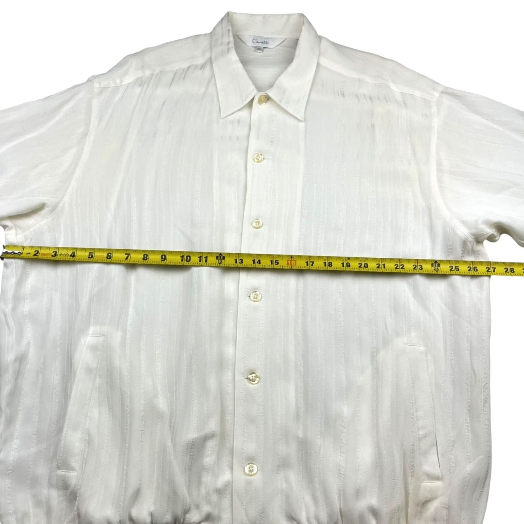 Vintage VINTAGE Genelli Men's Button Shirt Ivory 2XL Short Sleeve 100% Rayon Paisley Button-Up Shirt Size US XXL / EU 58 / 5 - 5 Thumbnail
