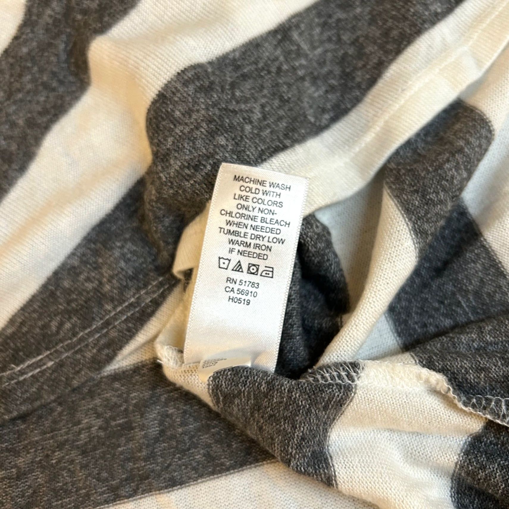 Vintage 24/7 maurices Tunic Top Raglan Sleeve Striped Shirt Womens Medium M Gray Size M / US 6-8 / IT 42-44 - 6 Thumbnail