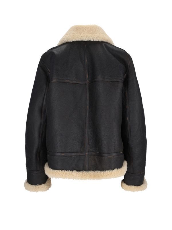 Saint Laurent Paris o1bcso1str1125 Avaitor Jacket in Dark brown Size XS / US 0-2 / IT 36-38 - 2 Thumbnail