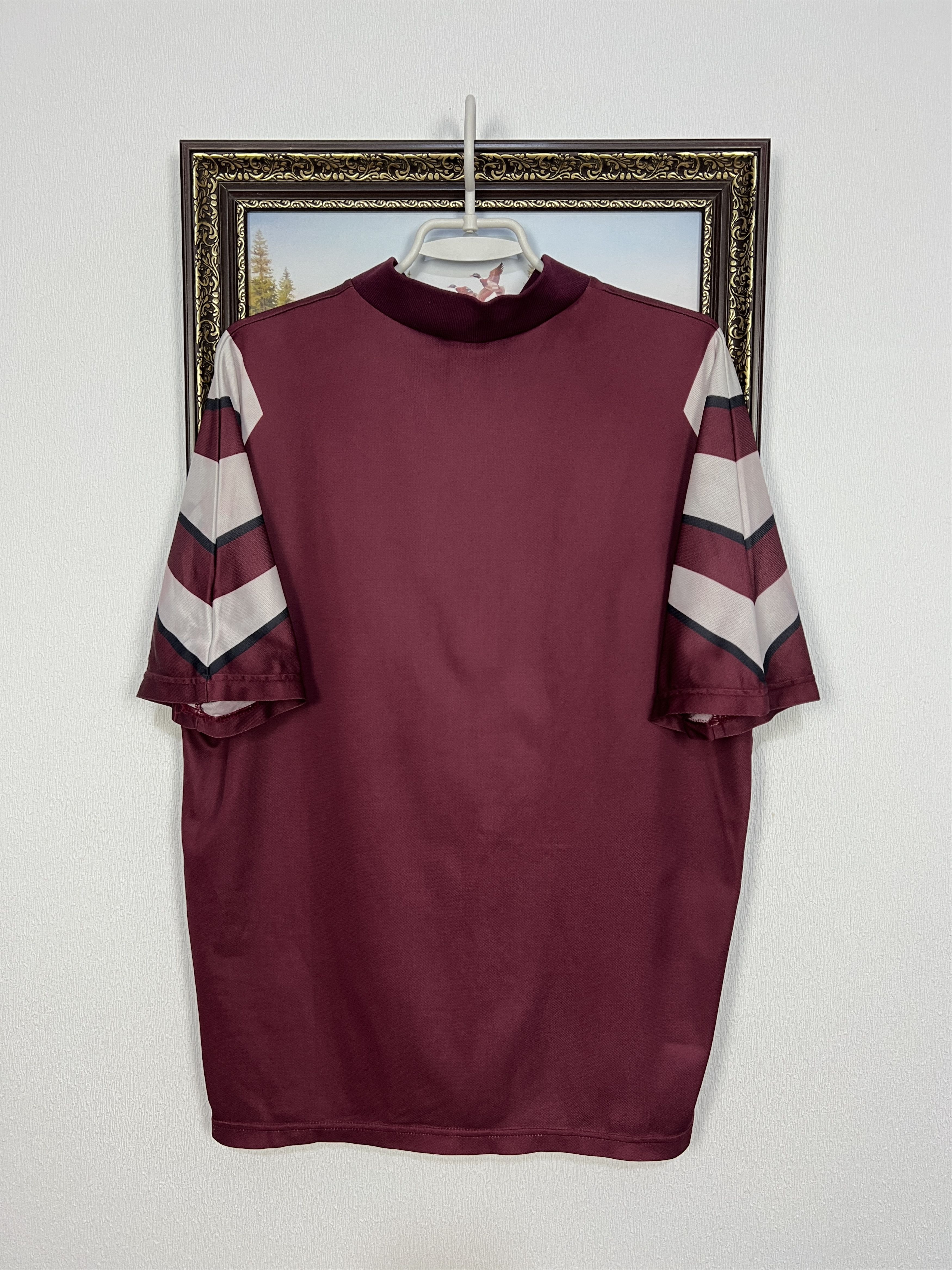 Adidas Vintage 90's Adidas Template Burgundy Football Shirt Soccer Size US M / EU 48-50 / 2 - 9 Thumbnail