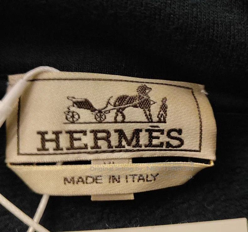 Hermes Hermes Autumn-Winter Navy Blue Cotton Men's Long Sleeve Sw Size US XL / EU 56 / 4 - 4 Thumbnail