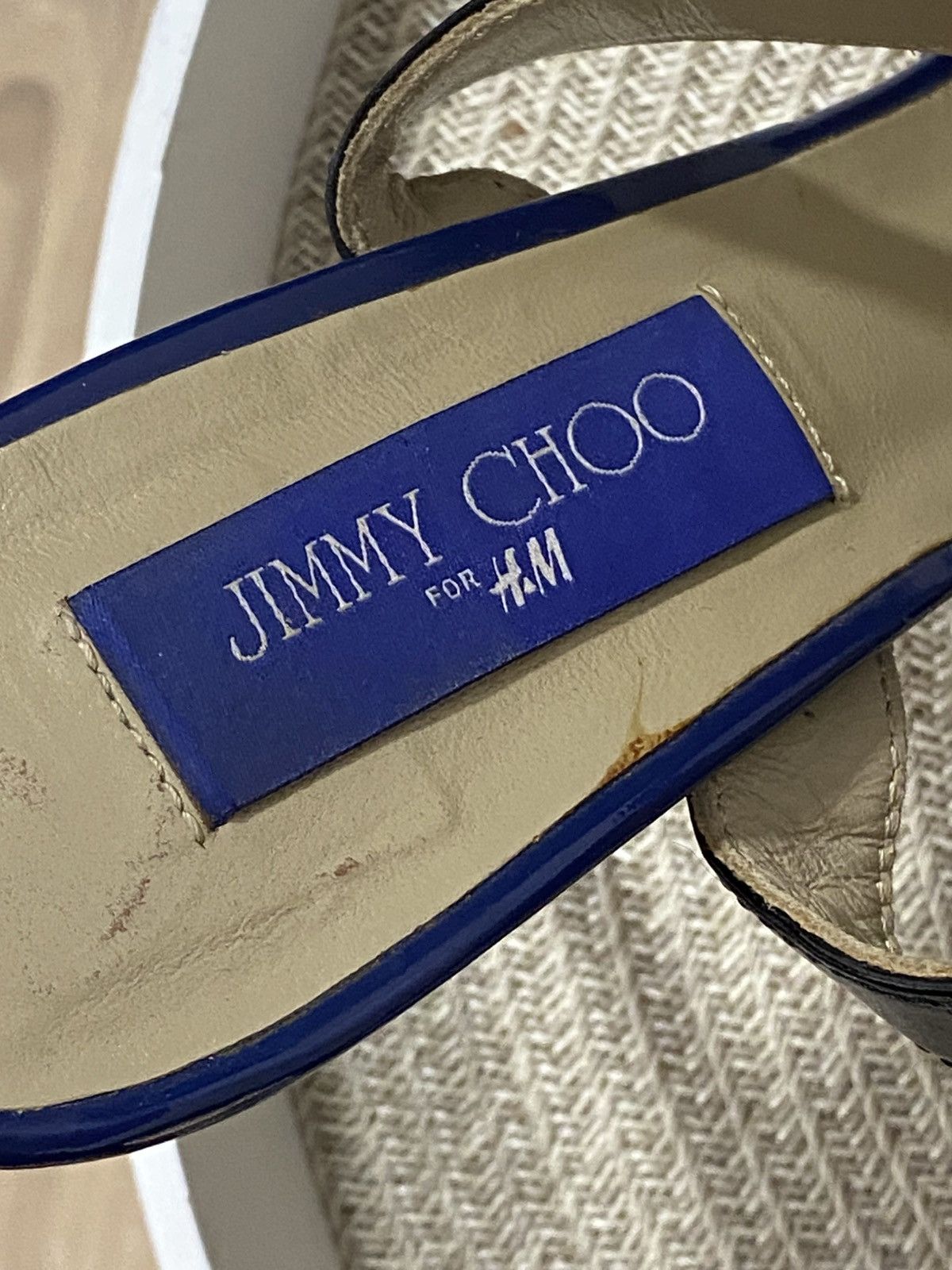 Jimmy Choo Jimmy Choo x H&M Patent Leather Hills blue and black Sz: 38 Size US 8 / IT 38 - 9 Thumbnail