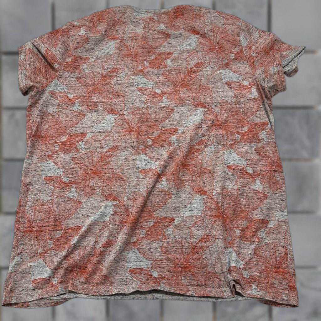 Vintage Goodfellow Mens XL Pink Gray Floral Short Sleeve Round Neck T-Shirt Summer Casual Size US 36 / EU 52 - 1 Thumbnail