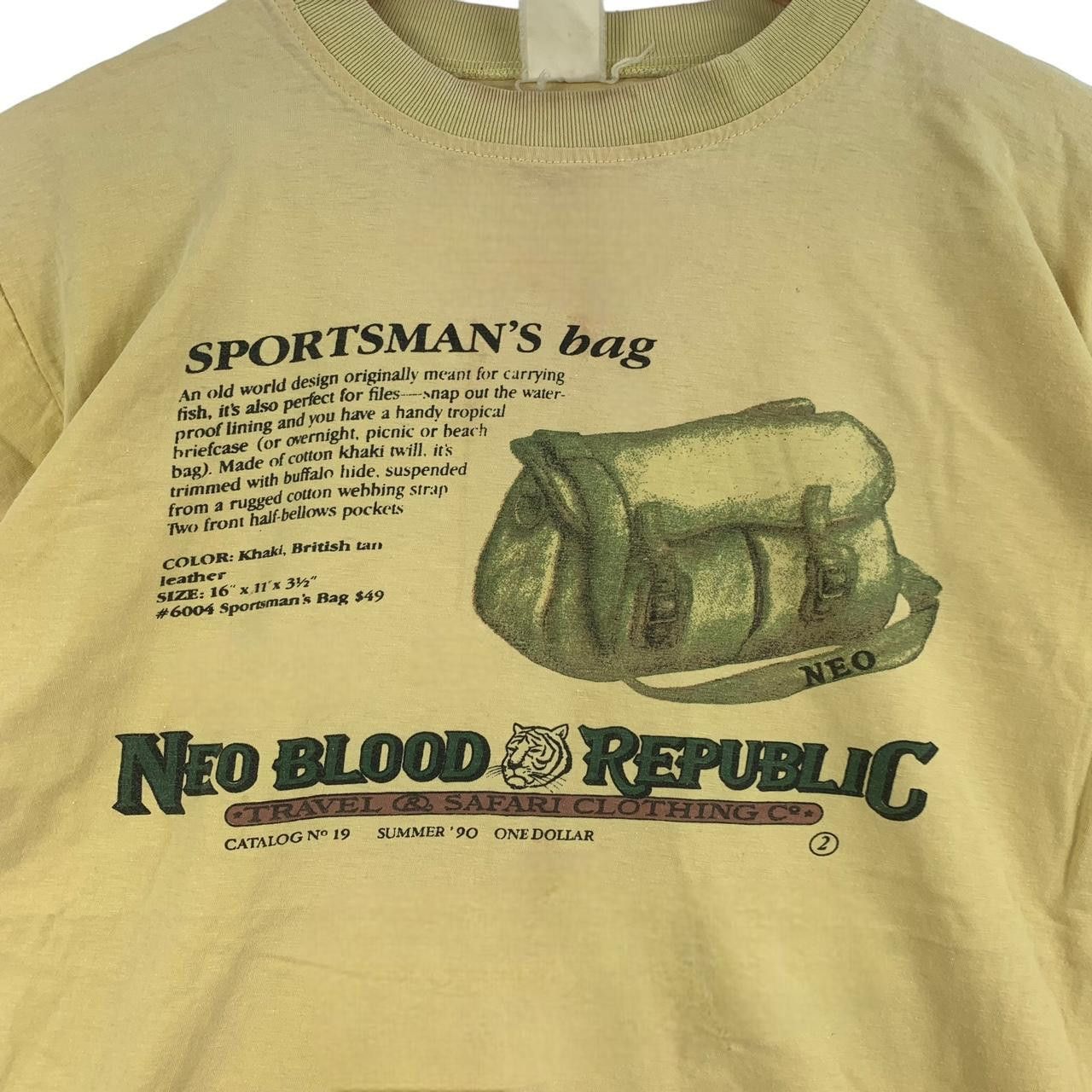 Vintage Vintage 1990 NEO BLOOD REPUBLIC Sportsman Tee Shirt Top Size US M / EU 48-50 / 2 - 3 Thumbnail