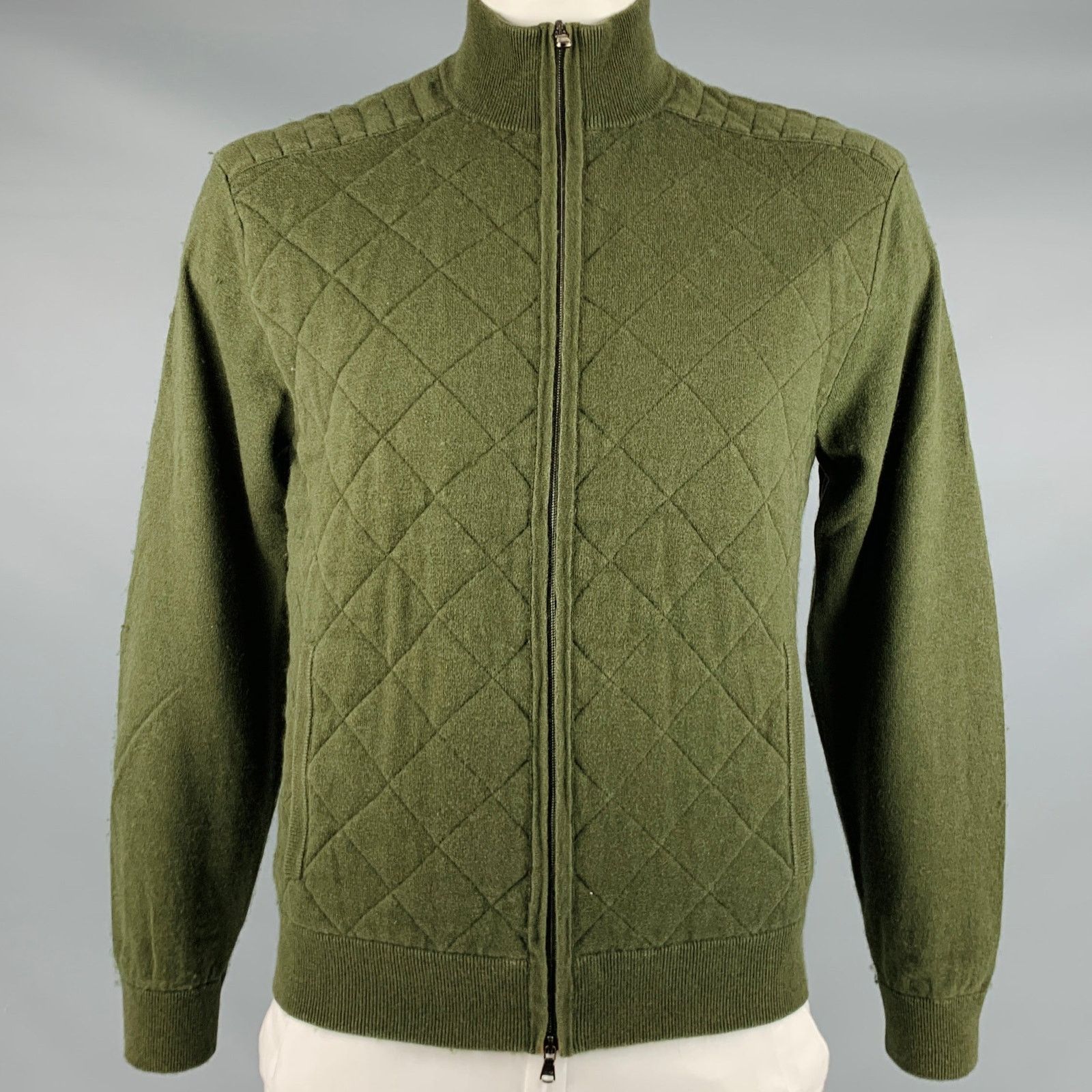 Ralph Lauren RRL by RALPH LAUREN Size L Green Quilted Cotton Wool Jacket Size US L / EU 52-54 / 3 - 1 Thumbnail
