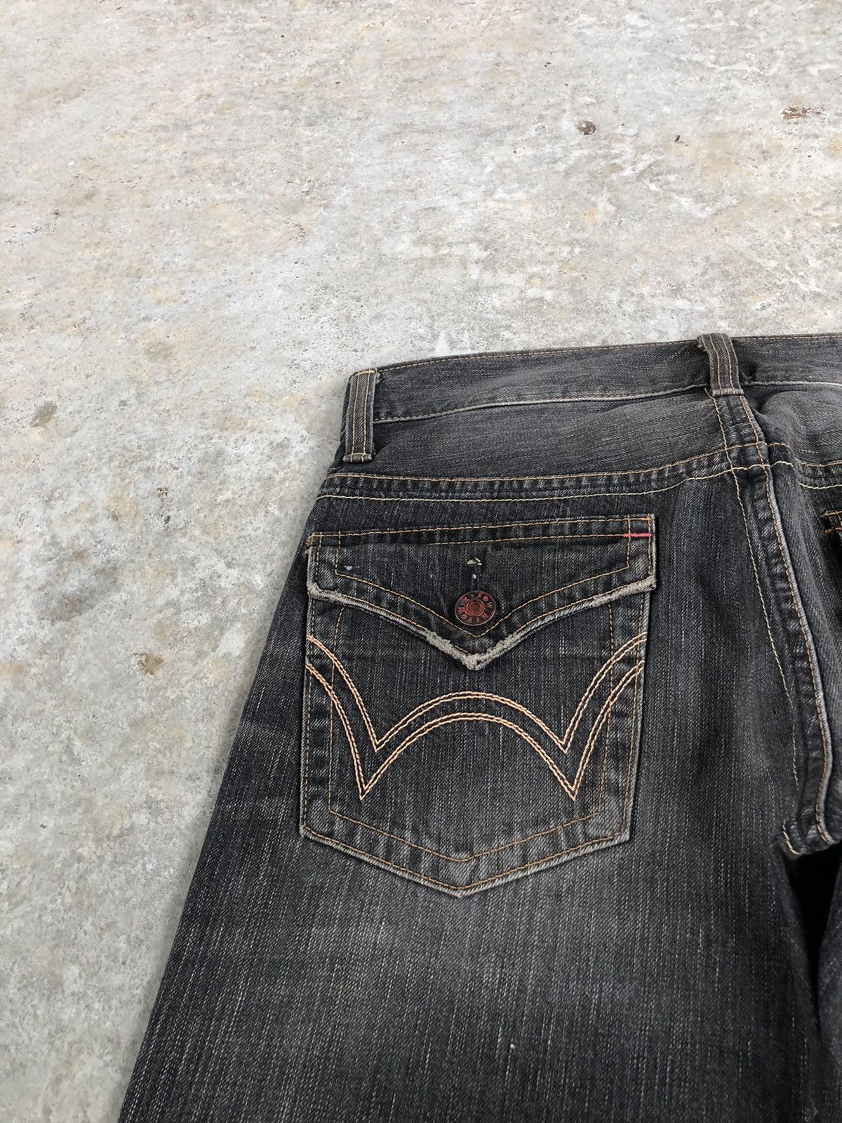 If Six Was Nine Edwin 503 Blue Trip Distressed Jeans Size US 32 / EU 48 - 17 Thumbnail