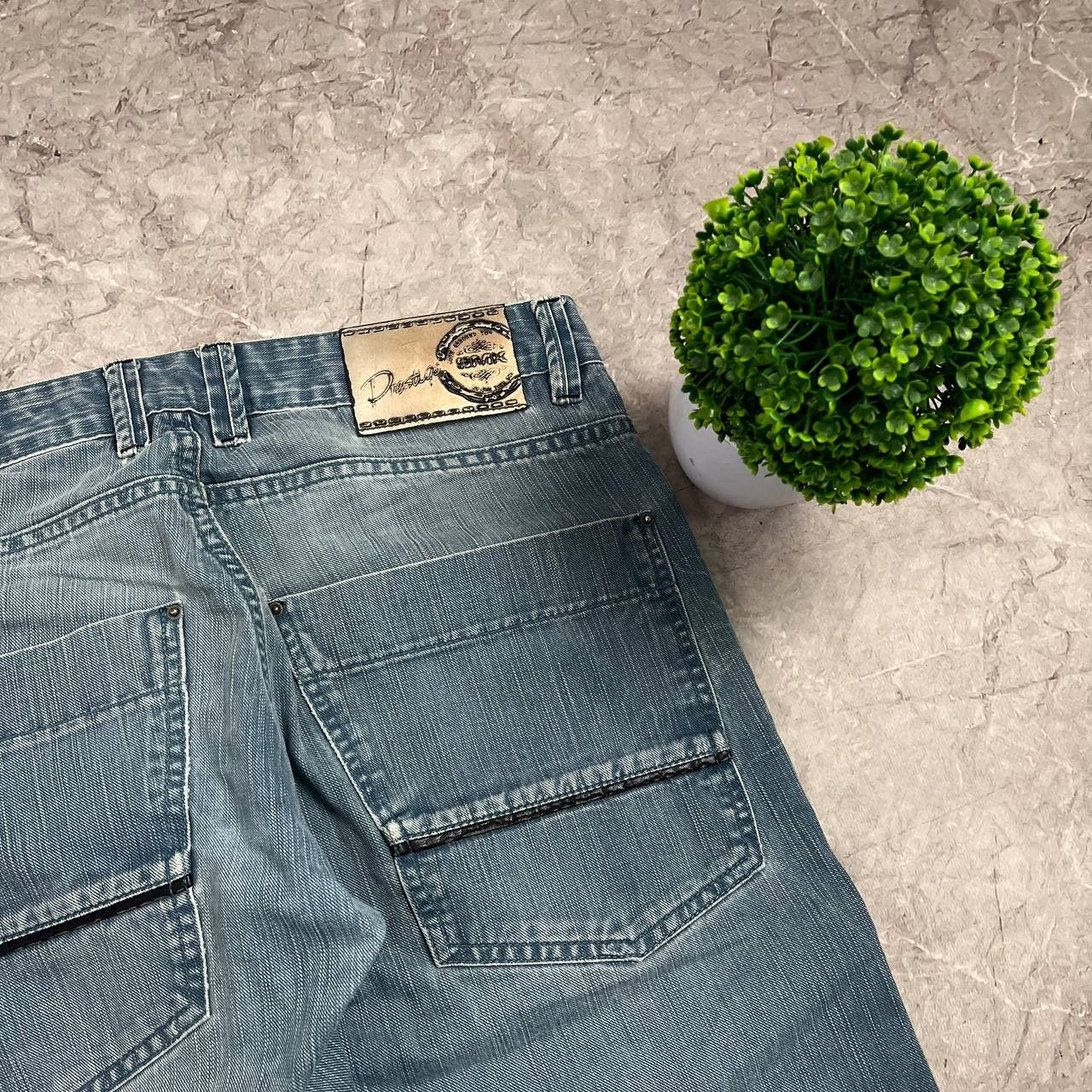 Japanese Brand Jeans Dirty Pants Faded Crash Denim Thrashed Y2K Distressed Size US 33 - 8 Thumbnail