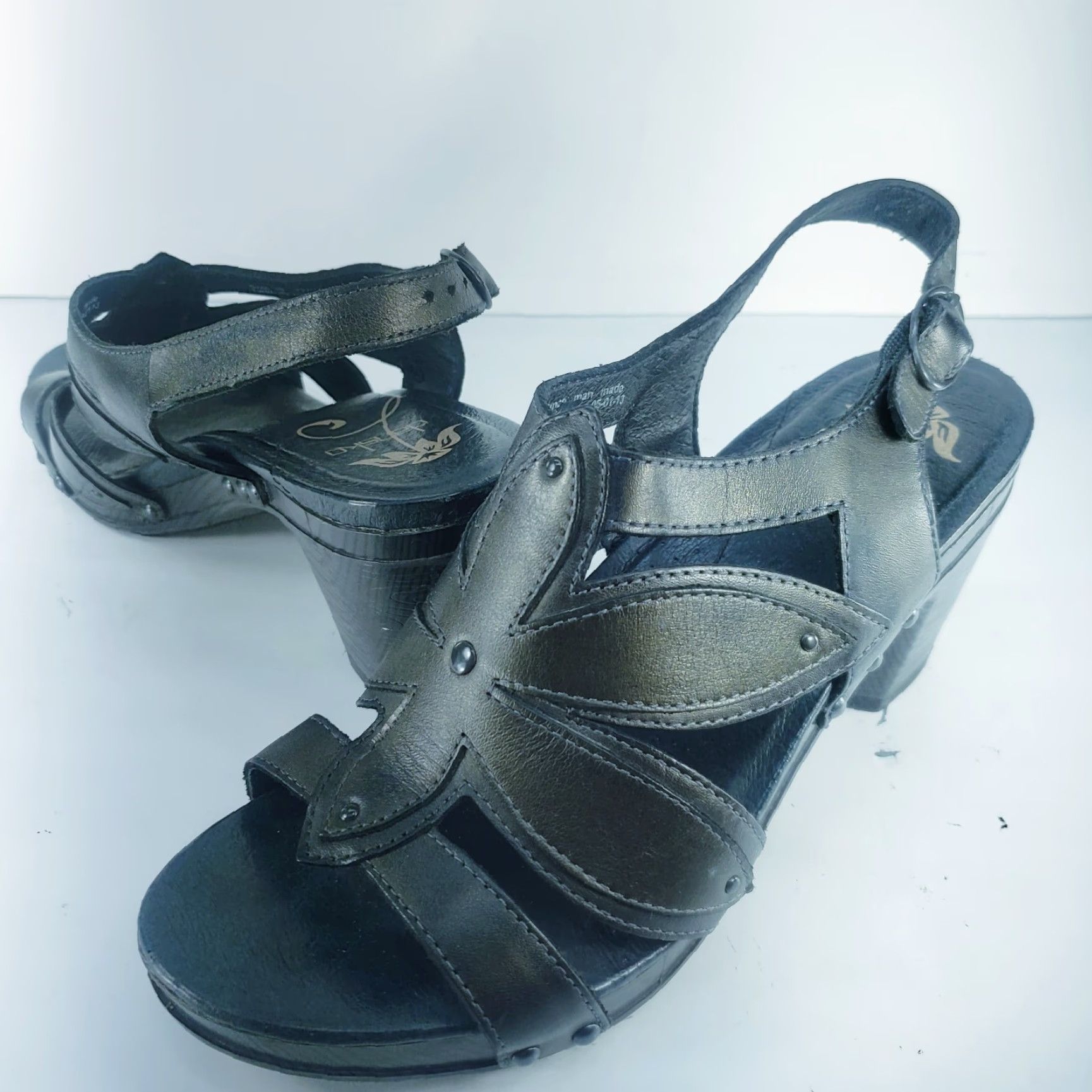 Dansko Dansko Black Leather Heeled Sandals Open Toe Ankle Strap Women's US 8-8.5 EU 39 Size US 8.5 / IT 38.5 - 2 Thumbnail