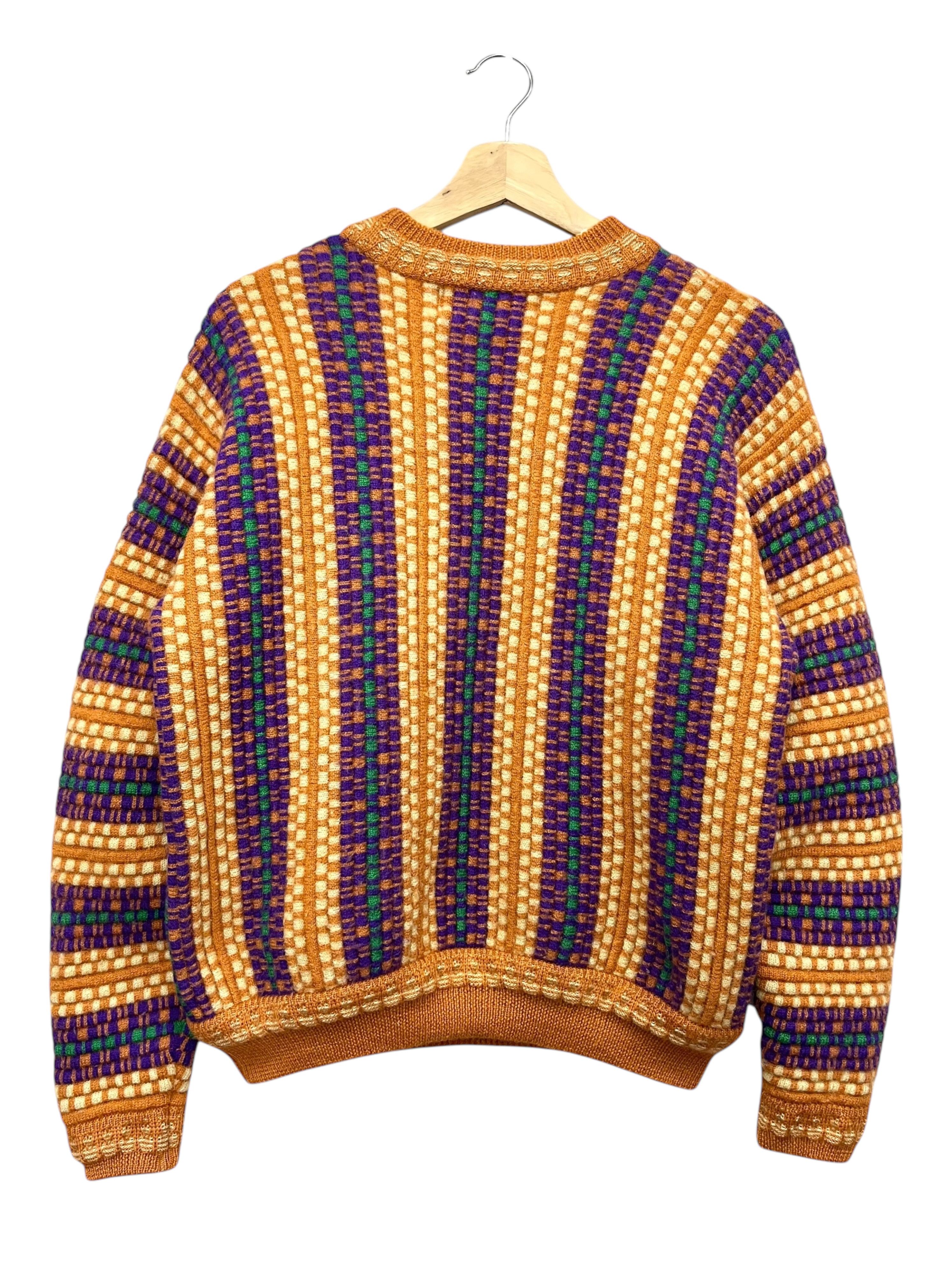 Aran Isles Knitwear 🔥Vintage RAVE’S Wool Knitwear Vertical Stripes Coogi Style Size US M / EU 48-50 / 2 - 3 Thumbnail