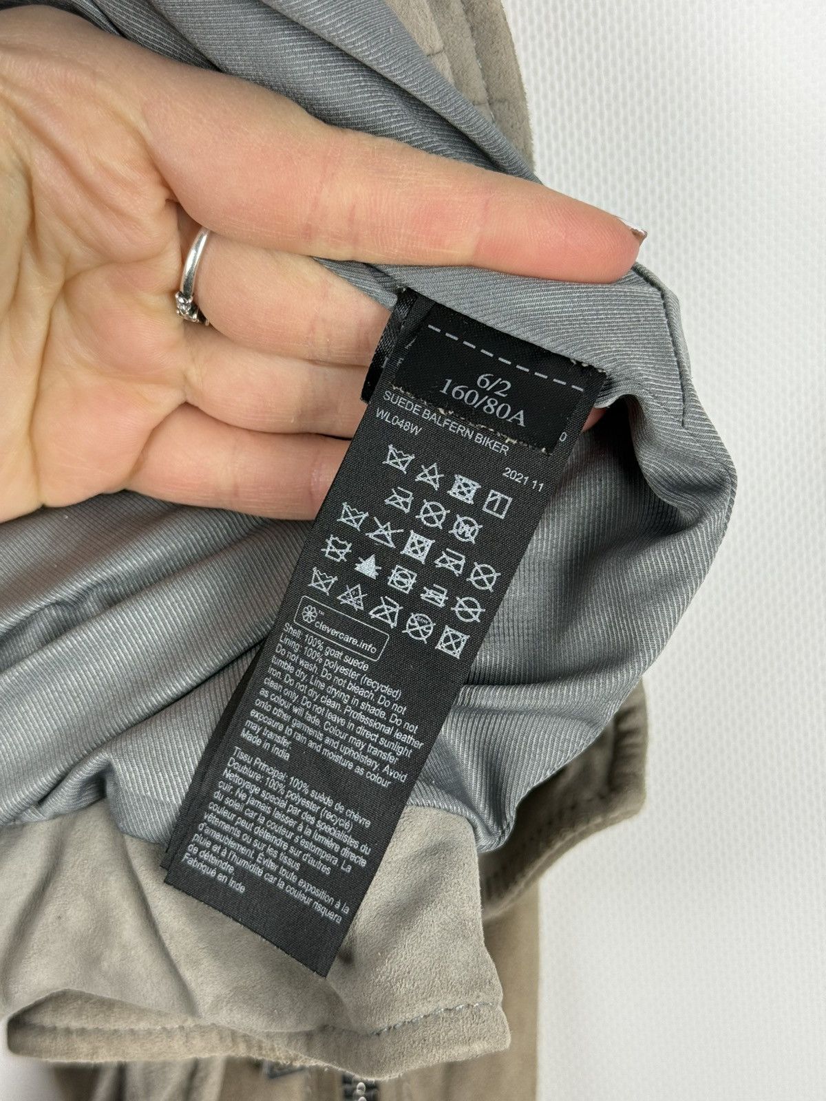 Allsaints Allsaints Suede Balfern Biker Ladies Belted Jacket Size XS / US 0-2 / IT 36-38 - 23 Thumbnail