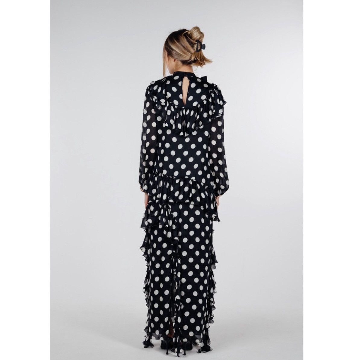 Gucci Gucci Resort 2017 Runway Sheer Polka Dot Ruffle Maxi Dress Size M / US 6-8 / IT 42-44 - 3 Thumbnail