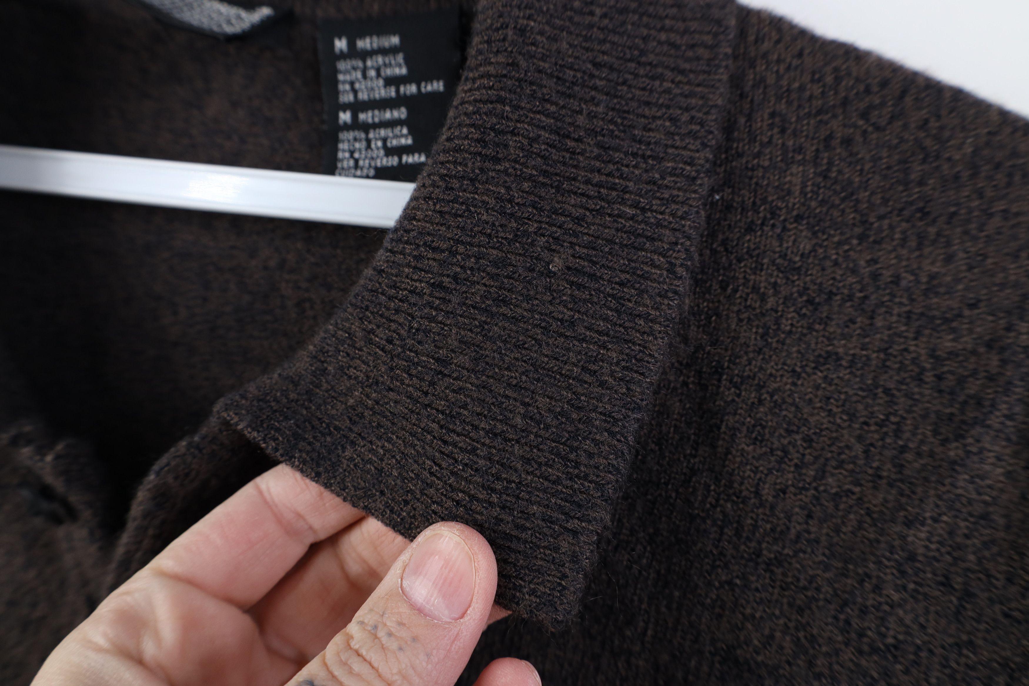 Vintage Vintage 90s Streetwear Collared Pullover Sweater Brown Size US M / EU 48-50 / 2 - 4 Thumbnail