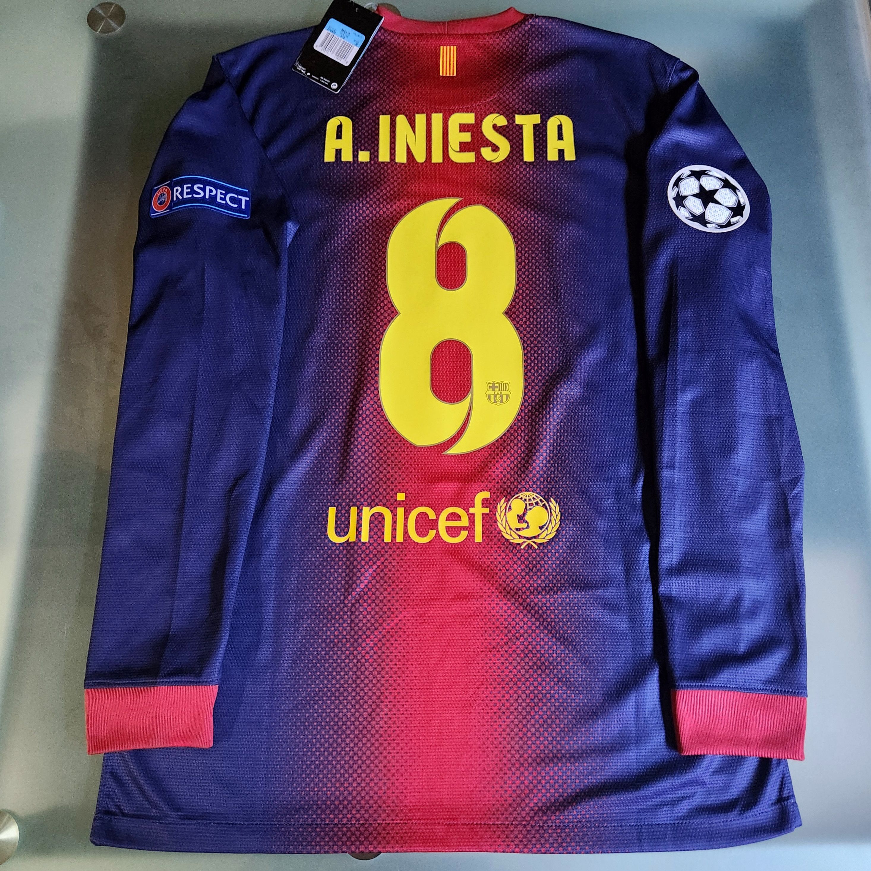 Nike Authentic Barcelona INIESTA 2012-2013 Long Sleeve L/S Home Size US M / EU 48-50 / 2 - 1 Thumbnail