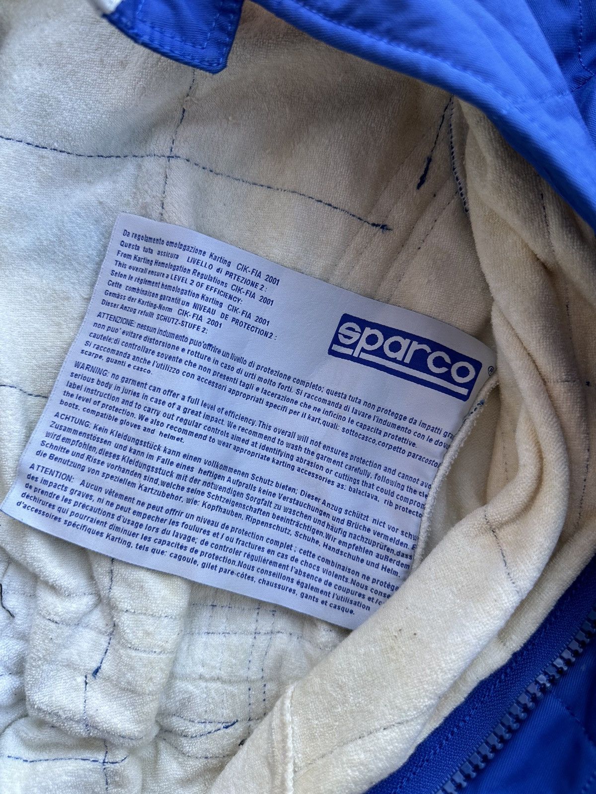 Vintage Sparco Cik-Fia 2001 Racing Tracksuit