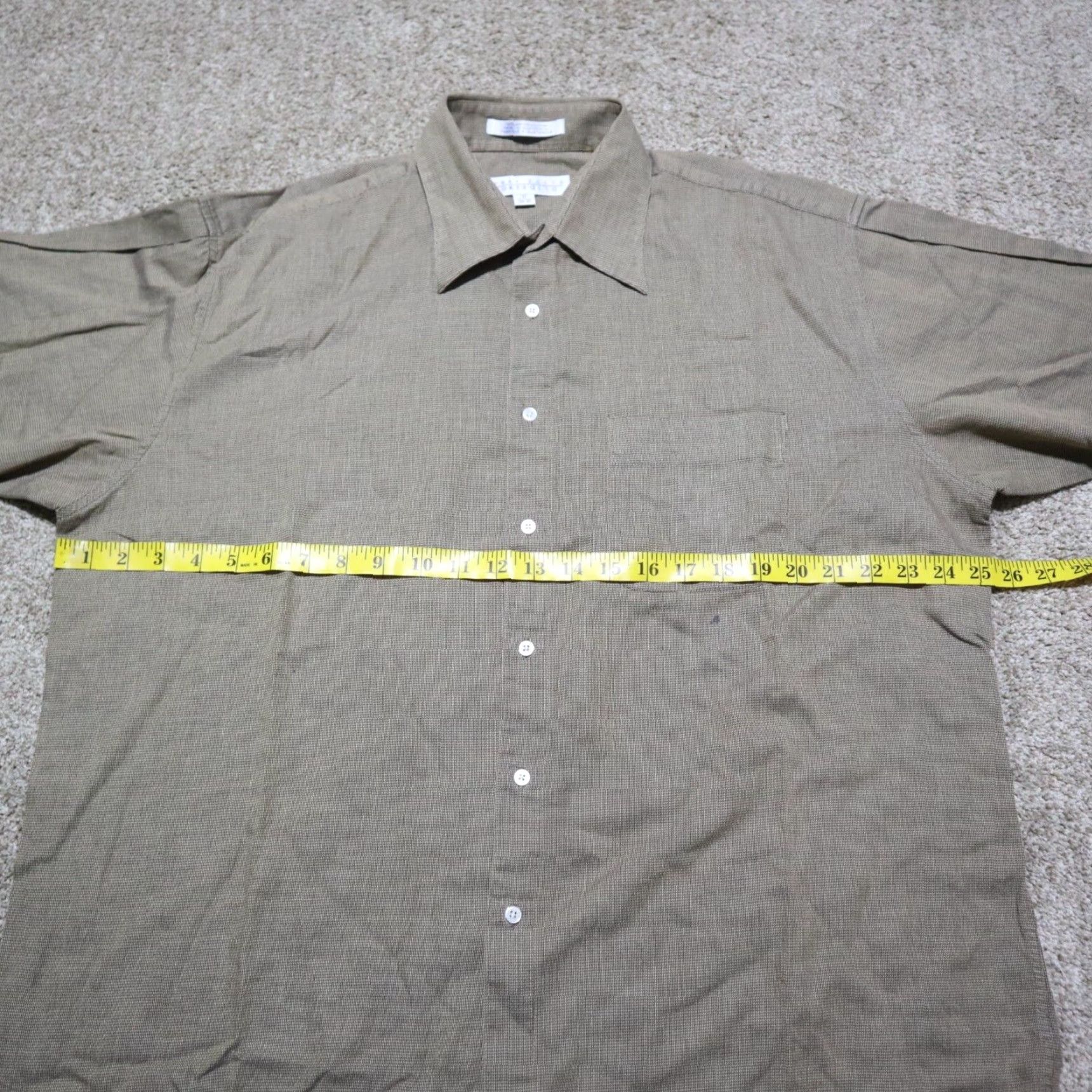 Perry Ellis PERRY ELLIS Brown Button-Up Long Sleeve Shirt Adult Men's Size 17 Regular Casual Classic Size US XL / EU 56 / 4 - 4 Thumbnail