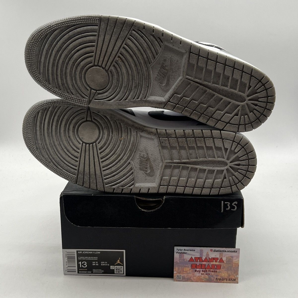 Nike Air Jordan 1 low shadow toe Size US 13 / EU 46 - 7 Thumbnail