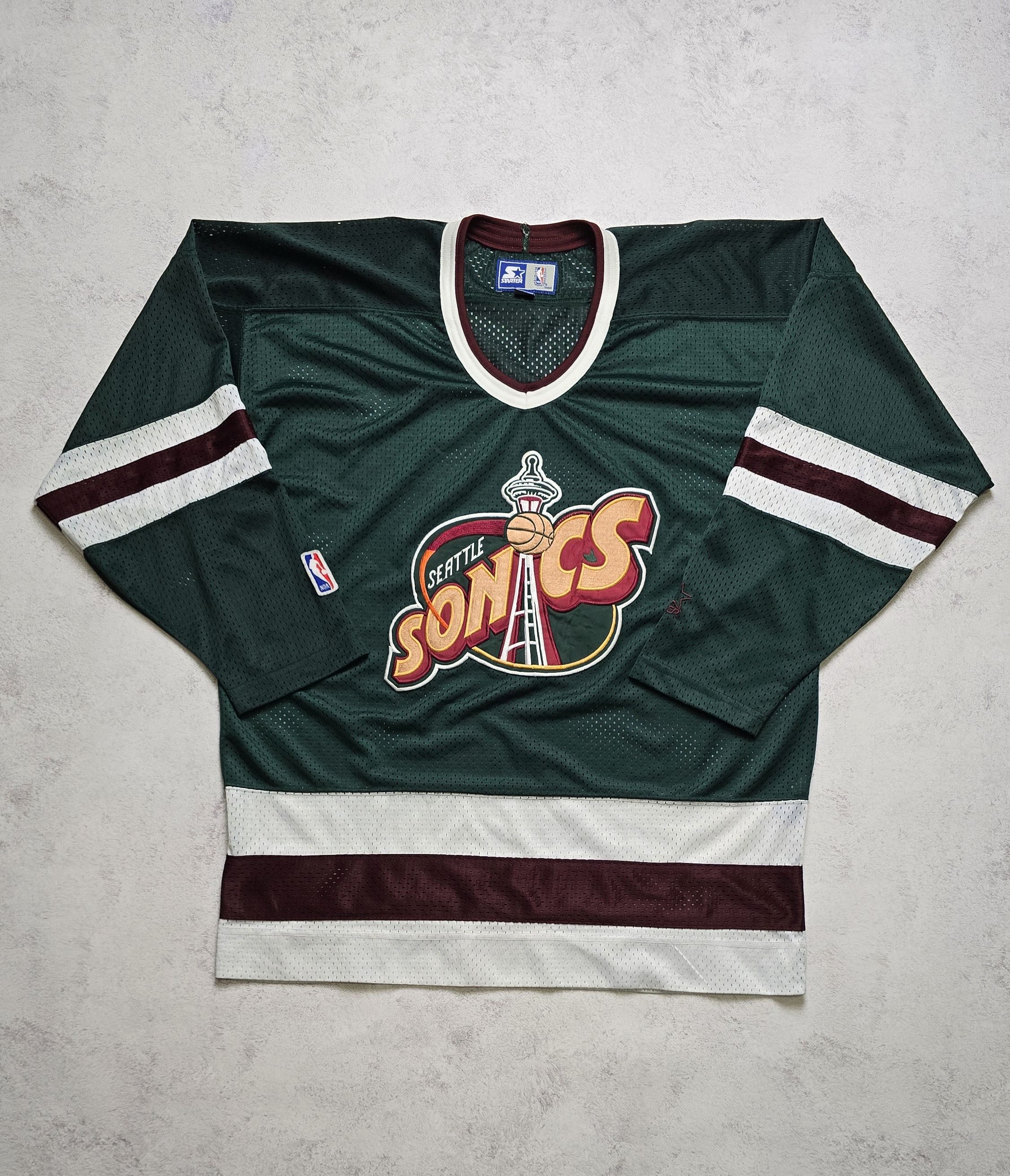 Starter Vtg Rare 90s NBA Seattle SuperSonics Starter Hockey Jersey Size US M / EU 48-50 / 2 - 1 Thumbnail