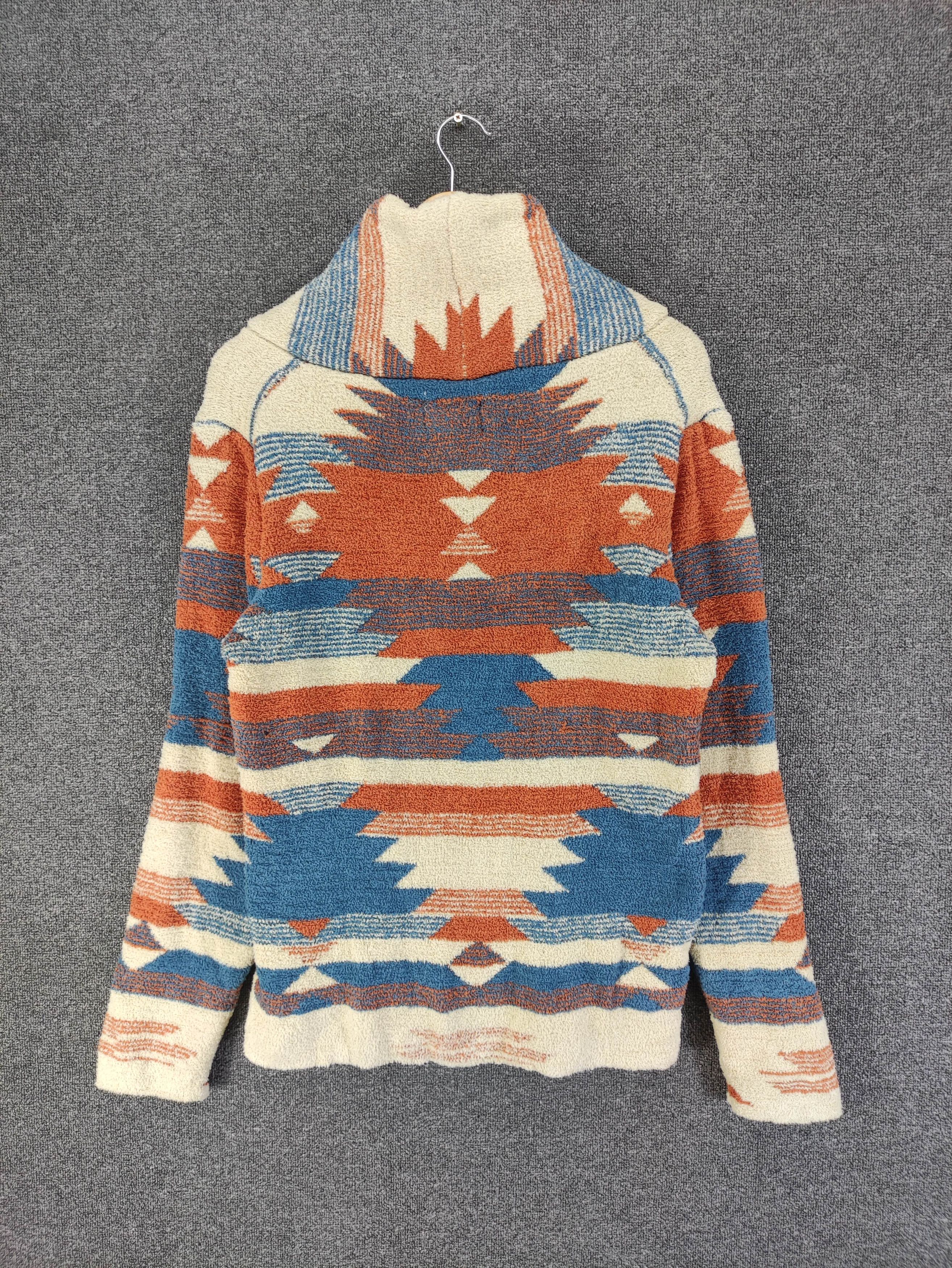 Japanese Brand Aztec Pattern Knit Cardigan Sweater Fleece Size M / US 6-8 / IT 42-44 - 7 Thumbnail