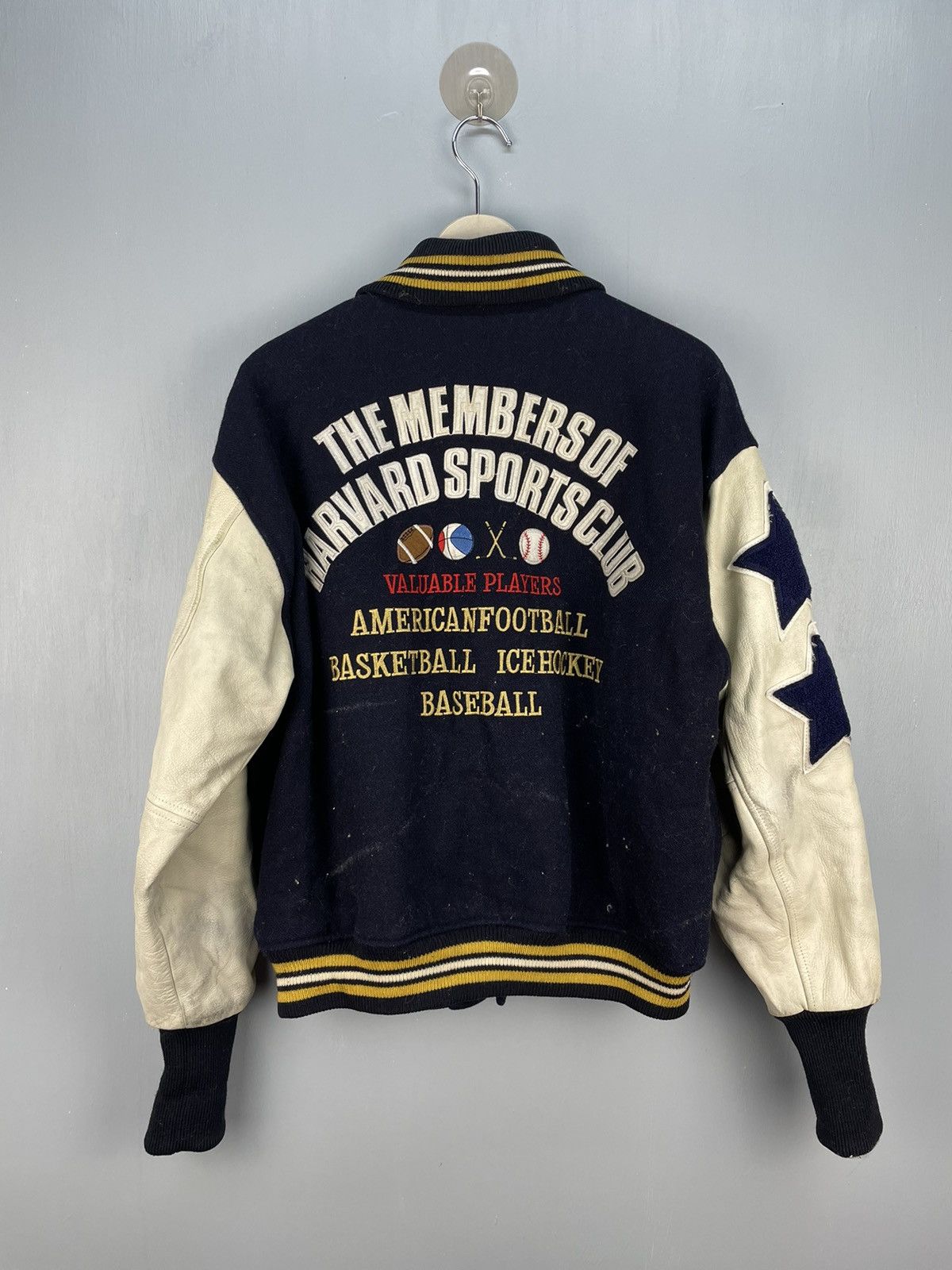 Vintage Vintage Harvard Sports Club varsity jacket Size US L / EU 52-54 / 3 - 2 Thumbnail