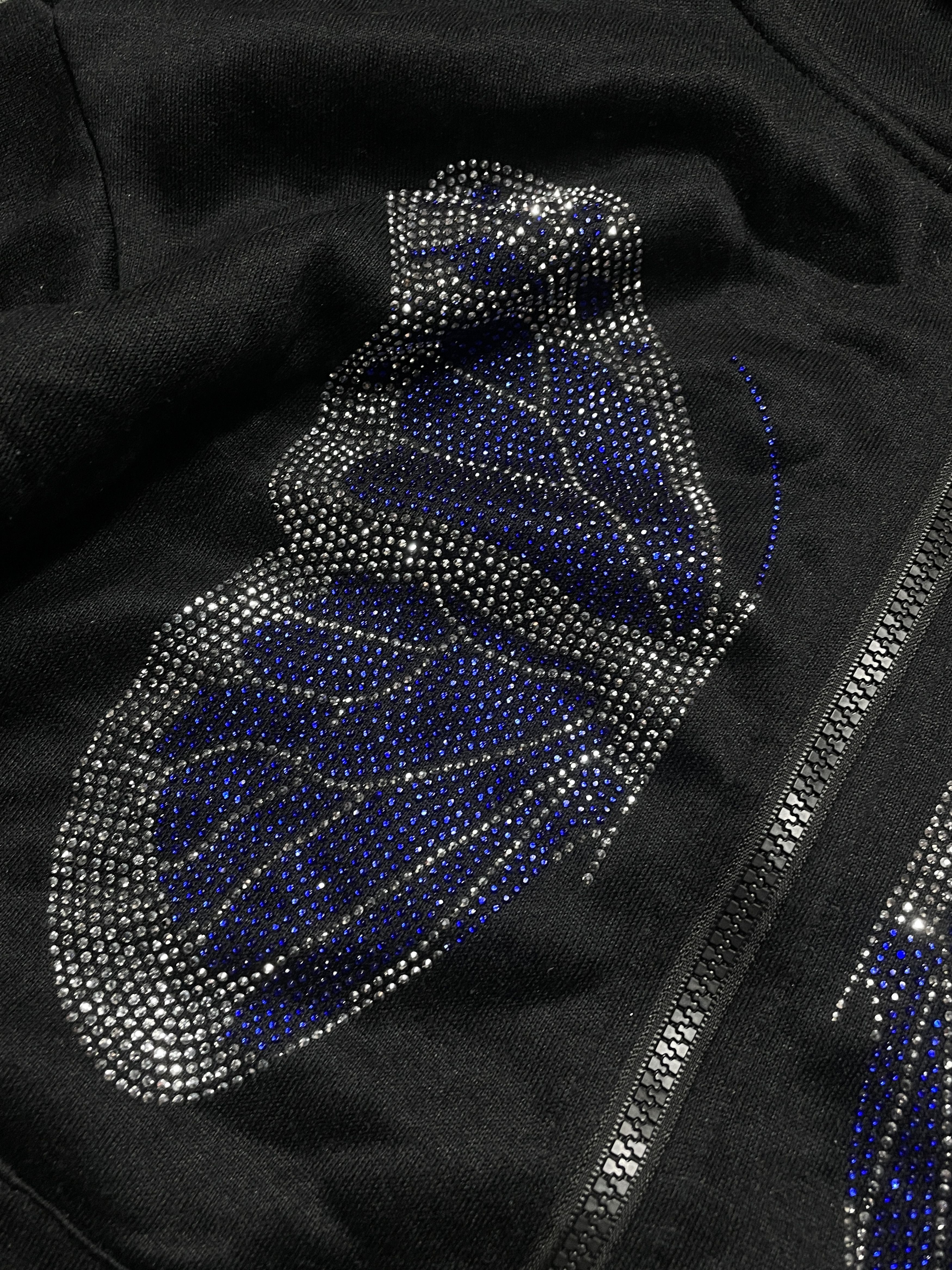 Vintage 🔥RARE🔥Hype Butterfly Rhinestones Shiny Hoodie Zip Size S / US 4 / IT 40 - 3 Thumbnail