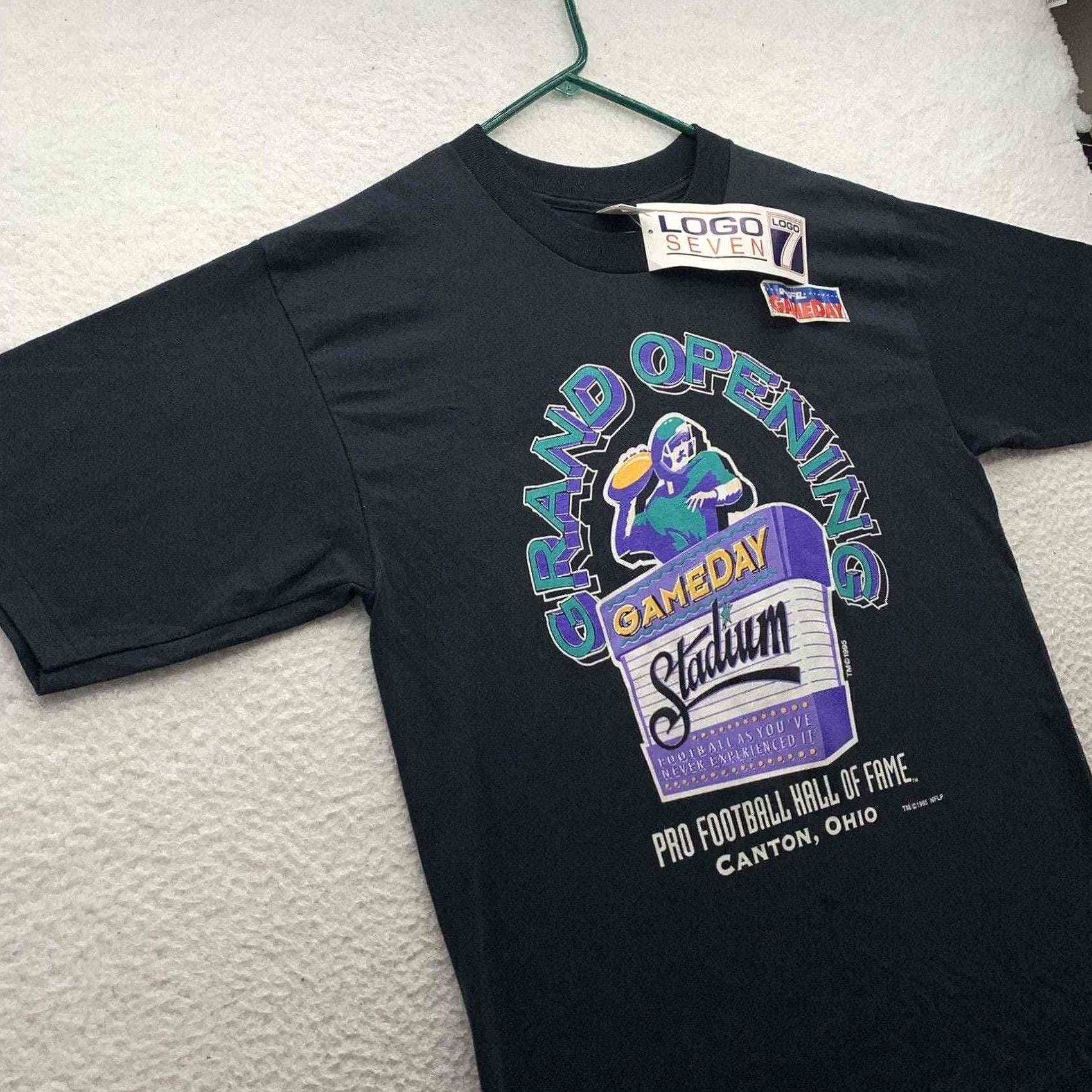 Logo 7 VINTAGE Logo 7 T-Shirt Mens Large Pro Football Hall Of Fame Opening Day 1995 90s Size US L / EU 52-54 / 3 - 4 Thumbnail