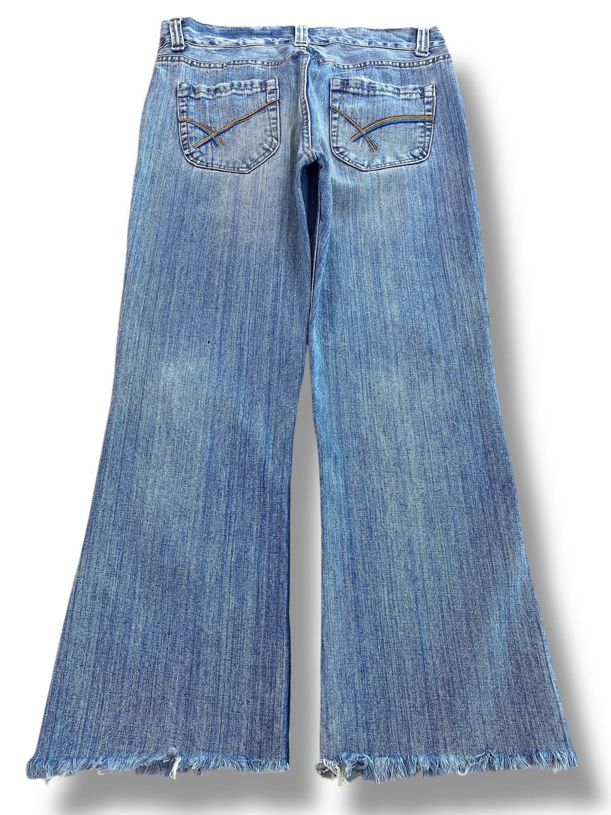 Japanese Brand Japanese Brand Light Wash Hairy Leg Flare Style Jeans Size US 32 / EU 48 - 3 Thumbnail