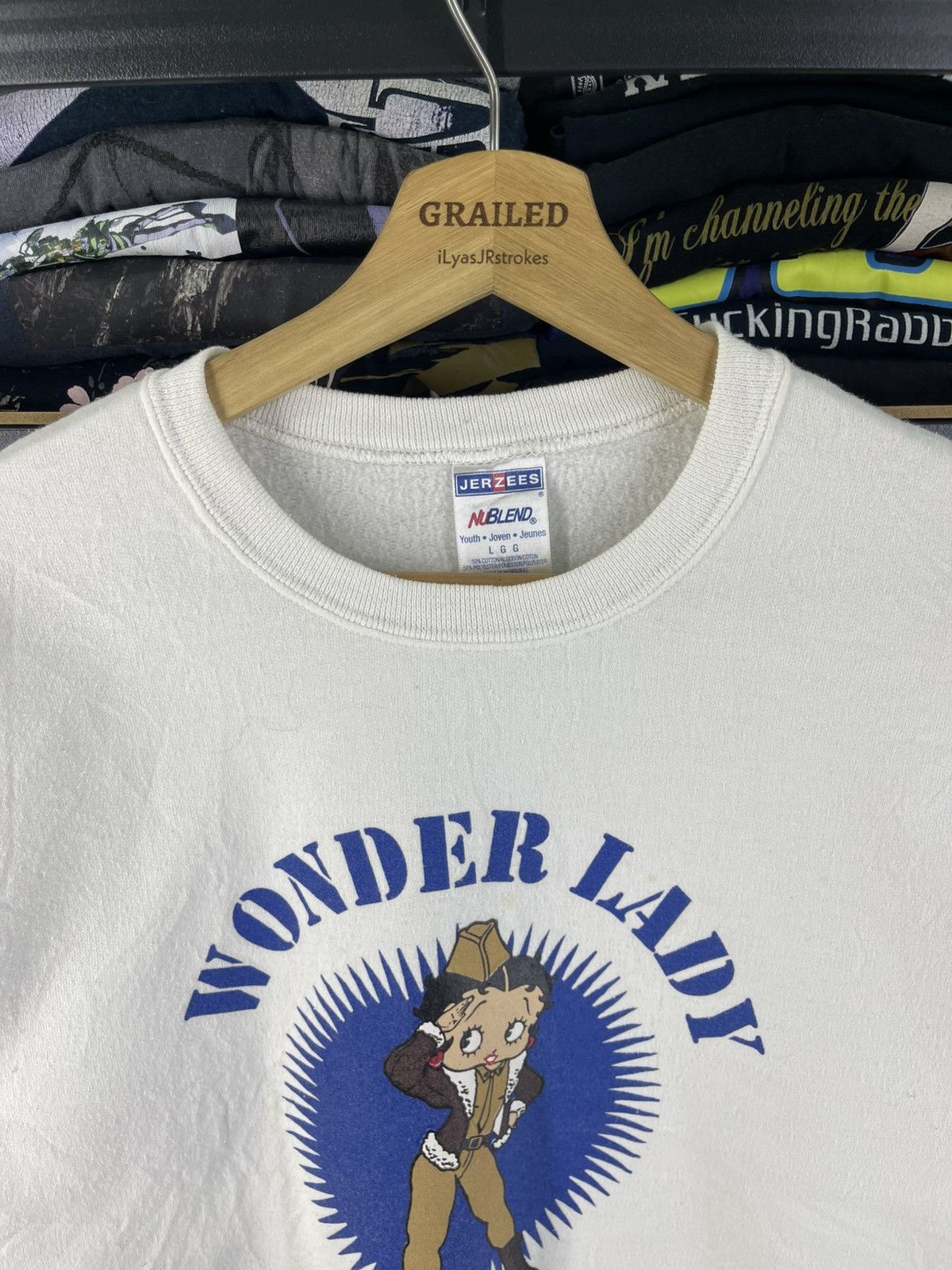 Vintage Vintage Betty Boop Wonder Lady Boop Academy Sweatshirt Size US L / EU 52-54 / 3 - 10 Thumbnail