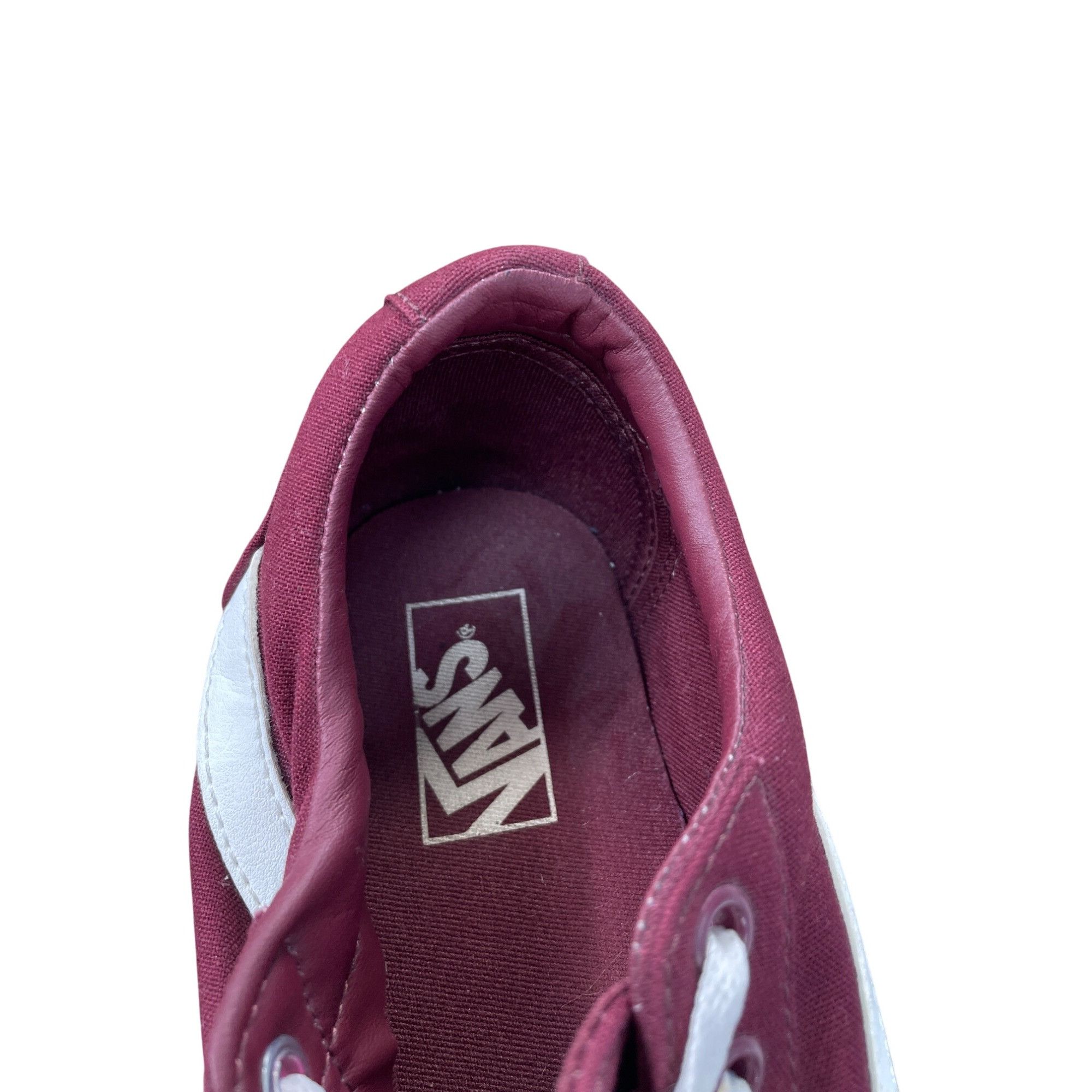 Vans Vans Womens Old Skool Burgundy/White Canvas skate Sneakers S Size US 10 / IT 40 - 10 Thumbnail