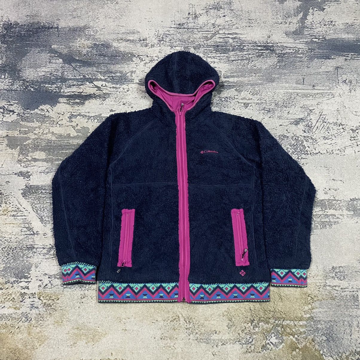 Columbia × Vintage Vintage Navajo Sherpa Fleece Hoodies Jacket Colombia Unisex Size US M / EU 48-50 / 2 - 1 Thumbnail