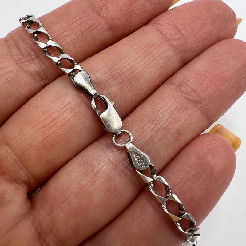 Sterling Silver Vintage Sterling Silver 925 Curb Chain Necklace 50cm 8.9g Size ONE SIZE - 6 Thumbnail