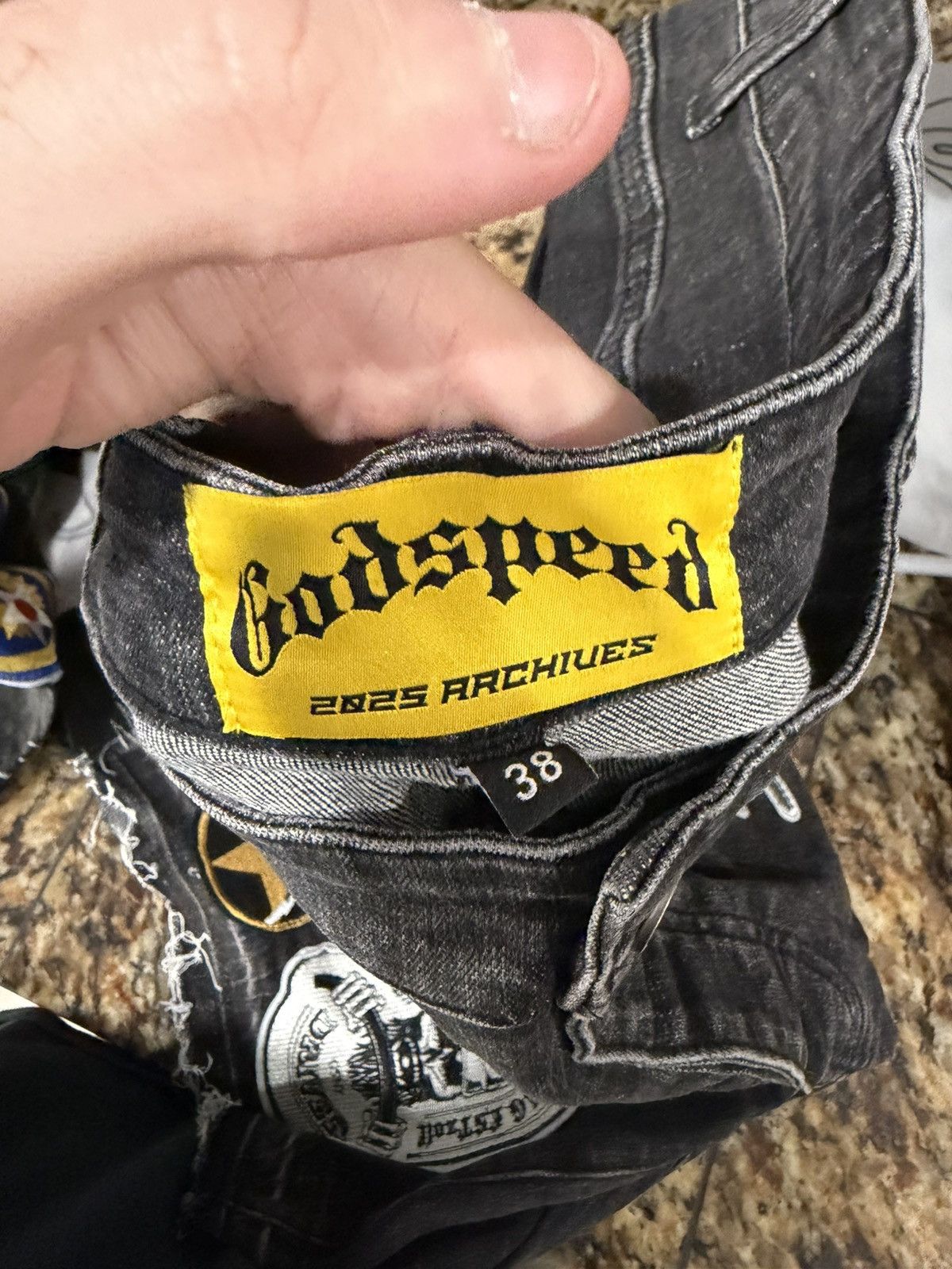 Godspeed Godspeed Patchwork Denim Shorts Black V2 Size 38 Men’s Size US 38 / EU 54 - 8 Thumbnail