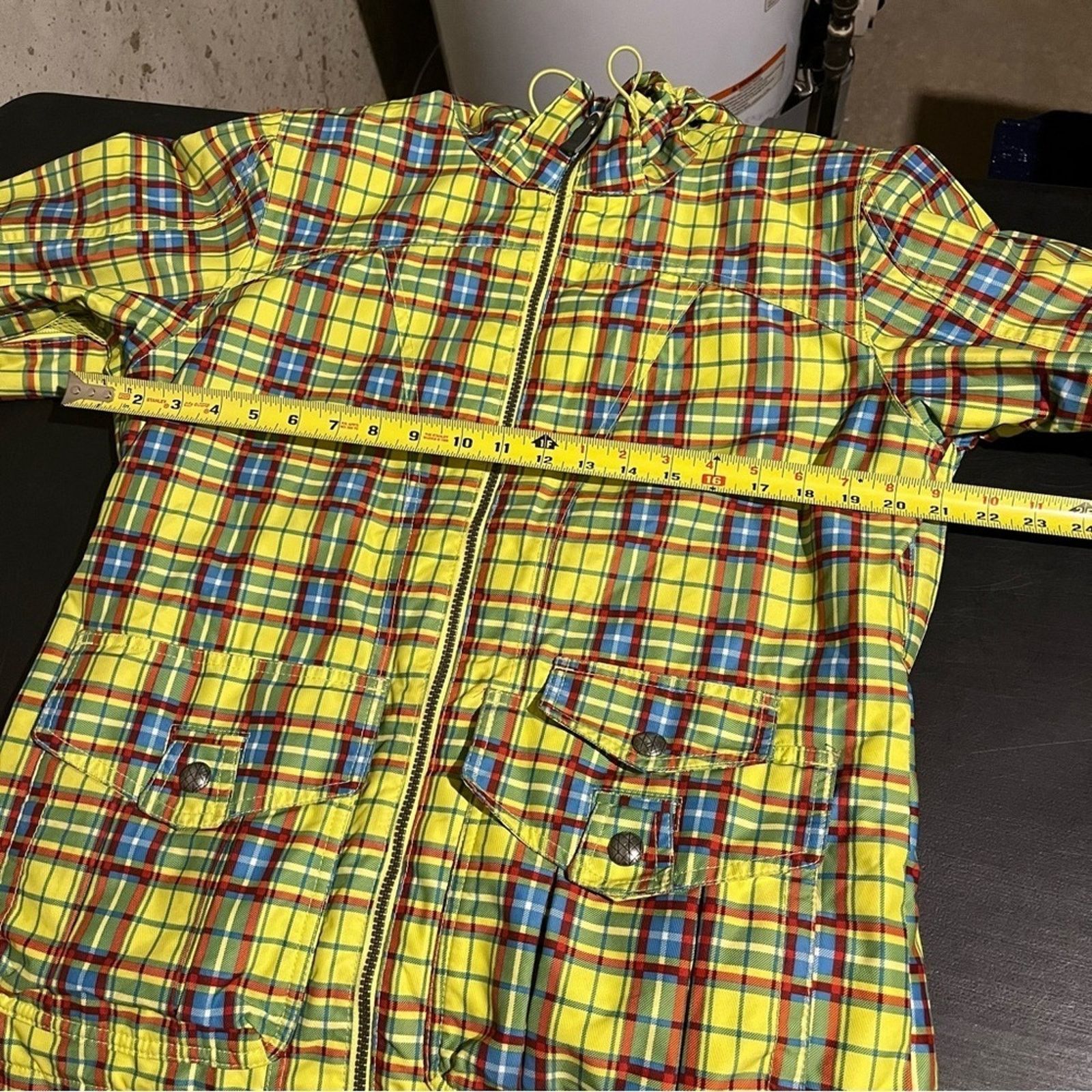 Burton Burton Size M Dryride Activity Jacket Yellow Plaid Hooded Size M / US 6-8 / IT 42-44 - 10 Thumbnail