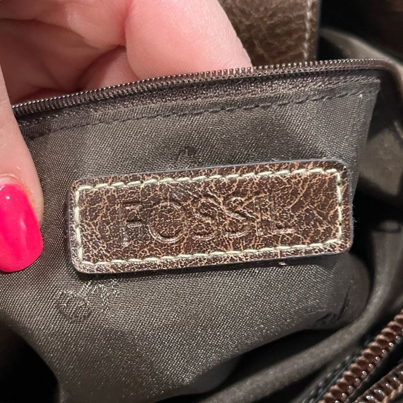 Fossil Fossil Classy Purse Patterned Shoulder Bag Adjustable StrapM Size ONE SIZE - 8 Thumbnail