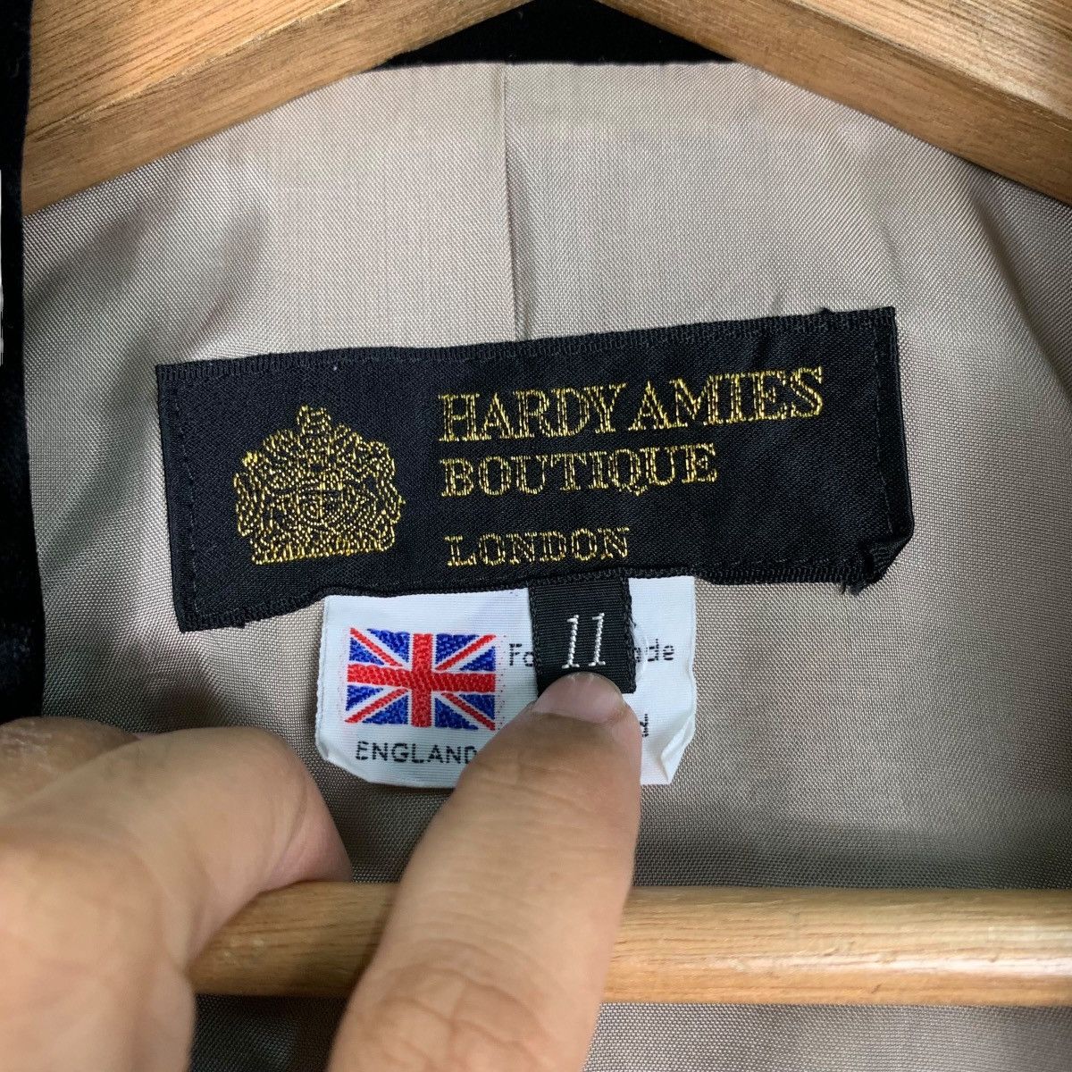 Hardy Amies HARDY AMIES Boutique Double Breasted Tweed Jacket #0393-C18 Size M / US 6-8 / IT 42-44 - 15 Thumbnail