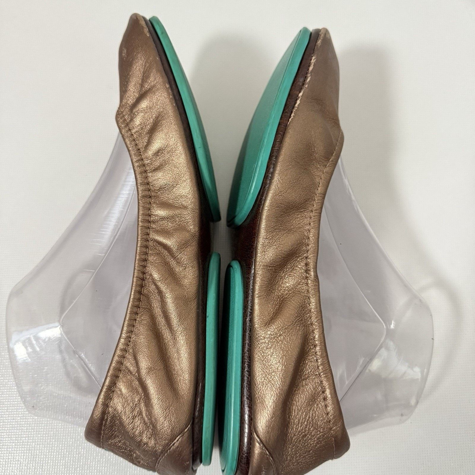 Other Tieks By Gavrieli Metallic Rose Bronze Italian Leather Flats Size US 8 / IT 38 - 5 Thumbnail