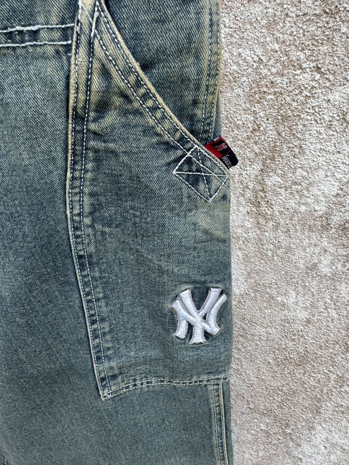 MLB × New York Yankees × Vintage Vintage 90s MLB Baggy HipHop pants Flare BOSS01 Size US 32 / EU 48 - 11 Thumbnail