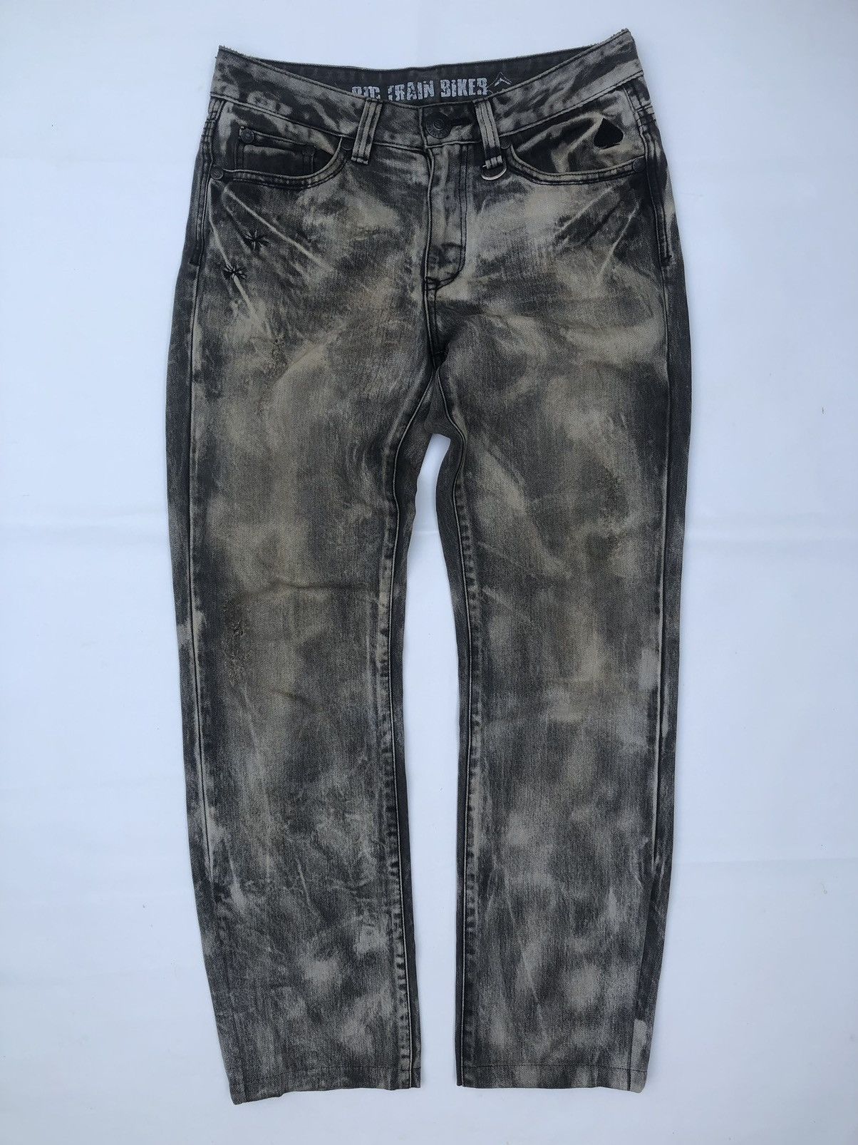 If Six Was Nine Jeans Takahashi Big Train biker Bleach Acid Wash Denim Size US 32 / EU 48 - 1 Thumbnail