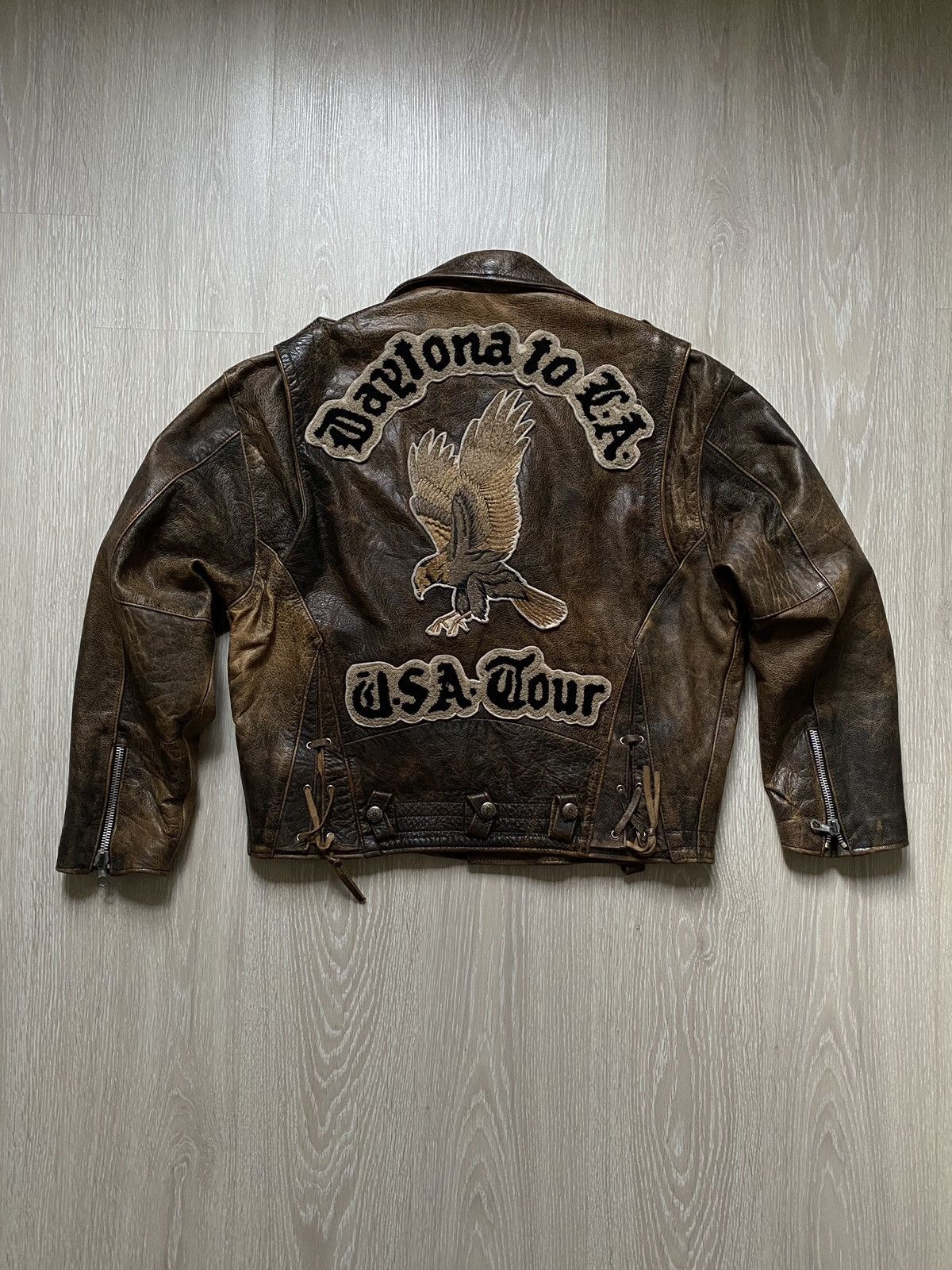 Vintage Vintage 80s La Matta Brown Leather Jacket – Italian Retro