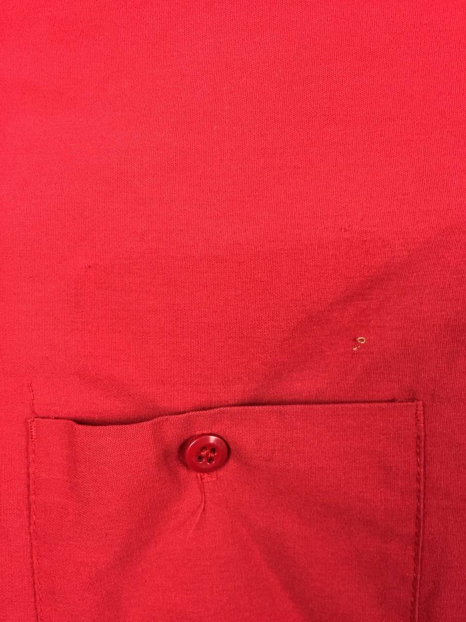 Vintage Vtg WearGuard Made in Usa Red Industrial Work Shirt Size US L / EU 52-54 / 3 - 5 Thumbnail