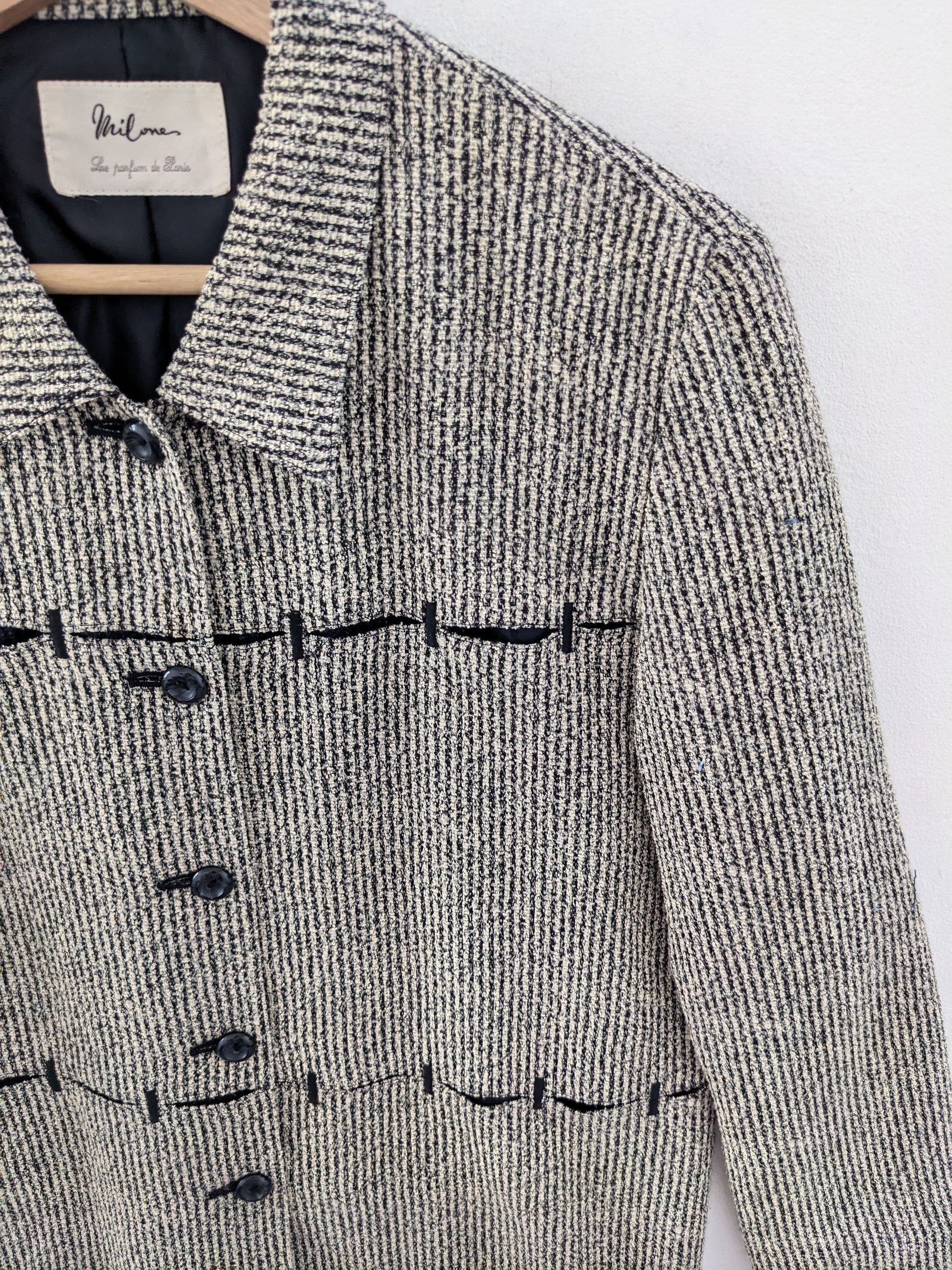 Japanese Brand × Vintage Vintage Striped Jacket Pattern Style by Milone Japan Size M / US 6-8 / IT 42-44 - 6 Thumbnail