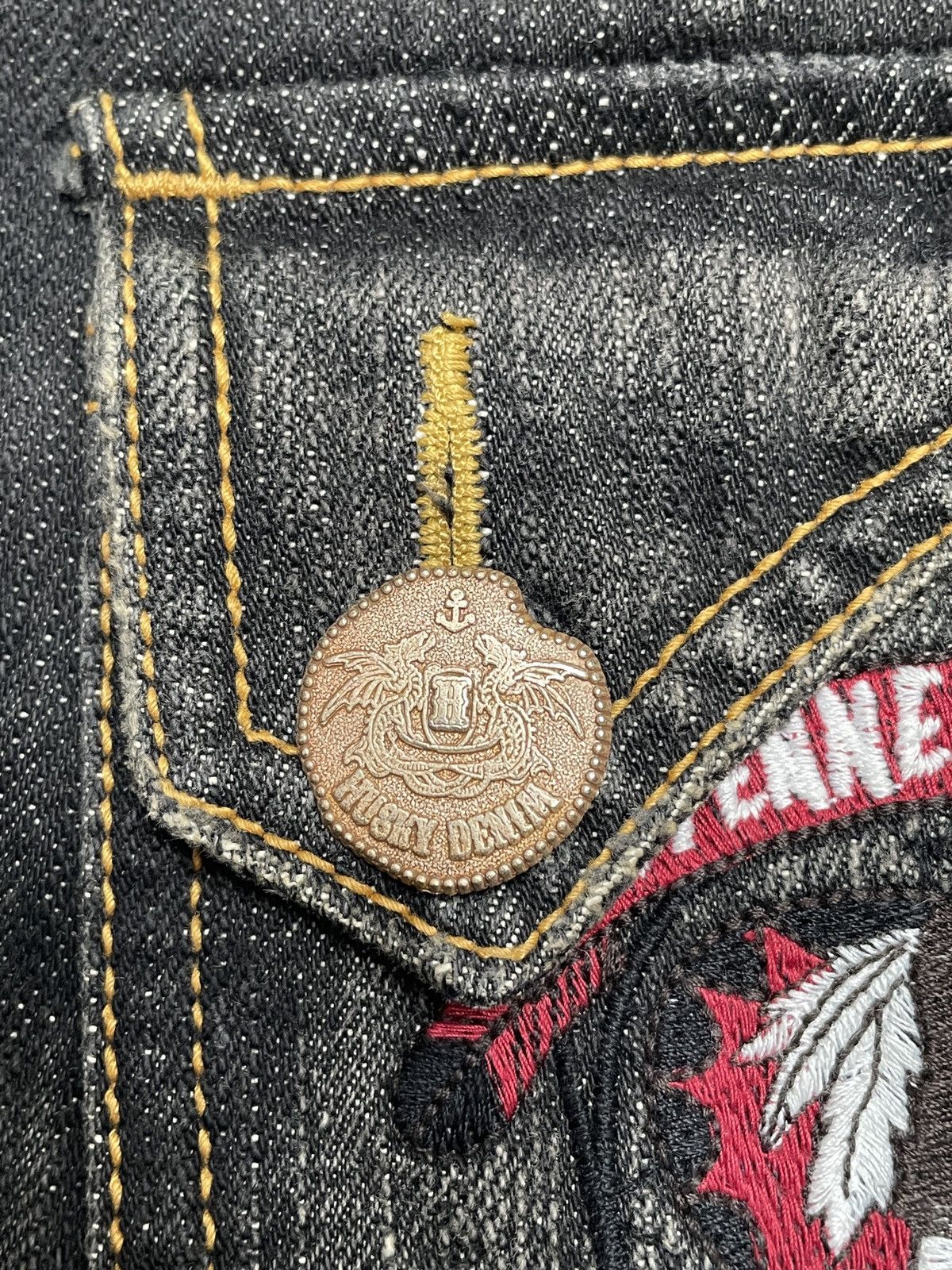 If Six Was Nine Rare Design Vintage Japanese Brand Husky Flared Jeans 2000s Size US 28 / EU 44 - 10 Thumbnail