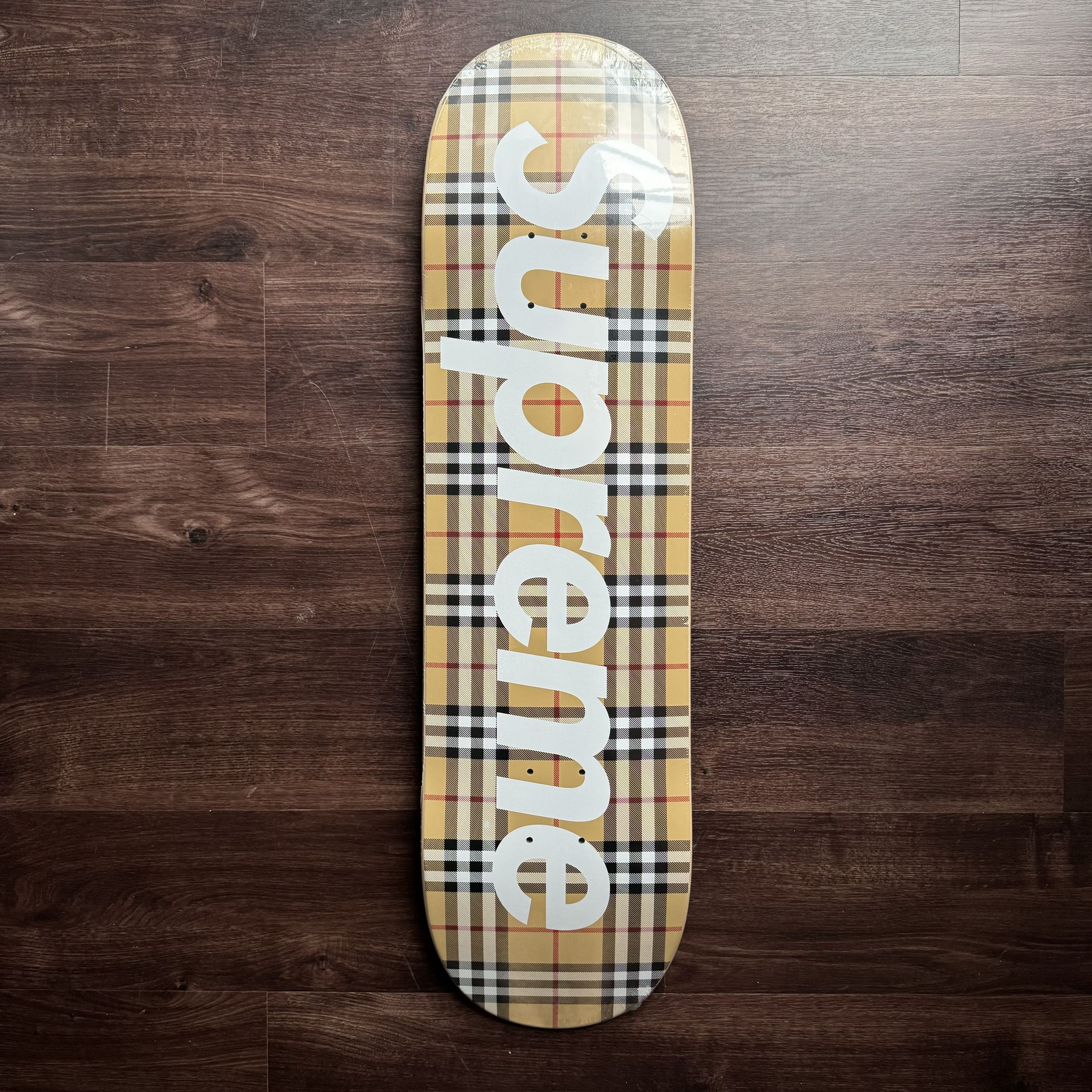 image of Burberry Skateboard Deck in Beige, Men's