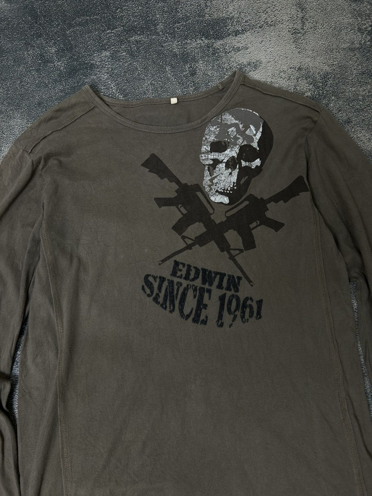 Edwin Vintage Edwin 503 skull logo longsleeve Size US M / EU 48-50 / 2 - 2 Thumbnail