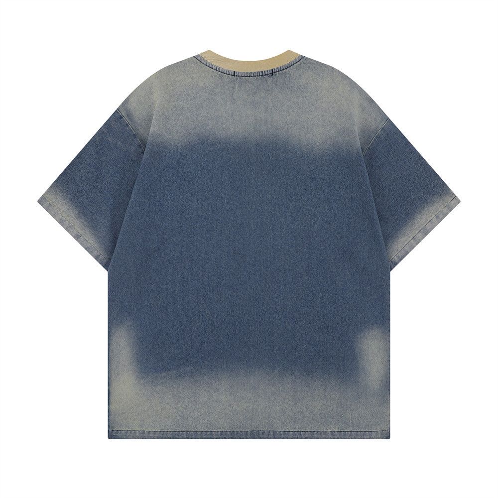 Japanese Brand × Vintage American alphabet patch embroidery loose gradient t-shirt Size US M / EU 48-50 / 2 - 2 Thumbnail